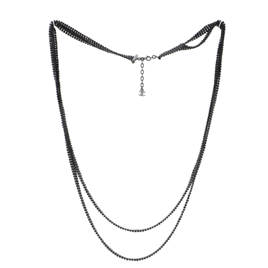Double Strand Chain Belt Metal and Crystals 85