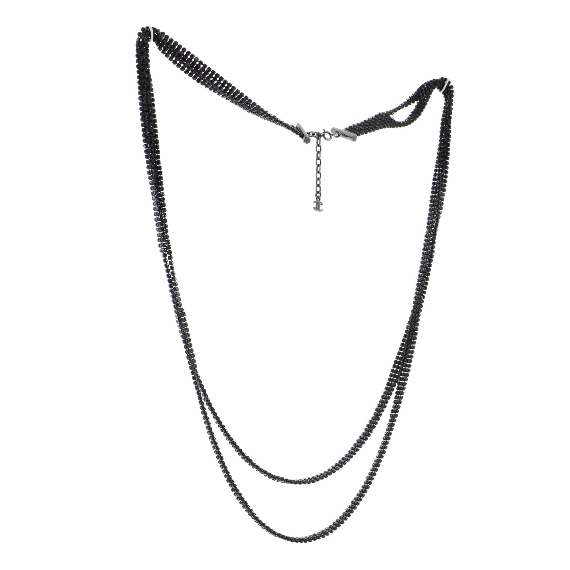 Double Strand Chain Belt Metal and Crystals 85