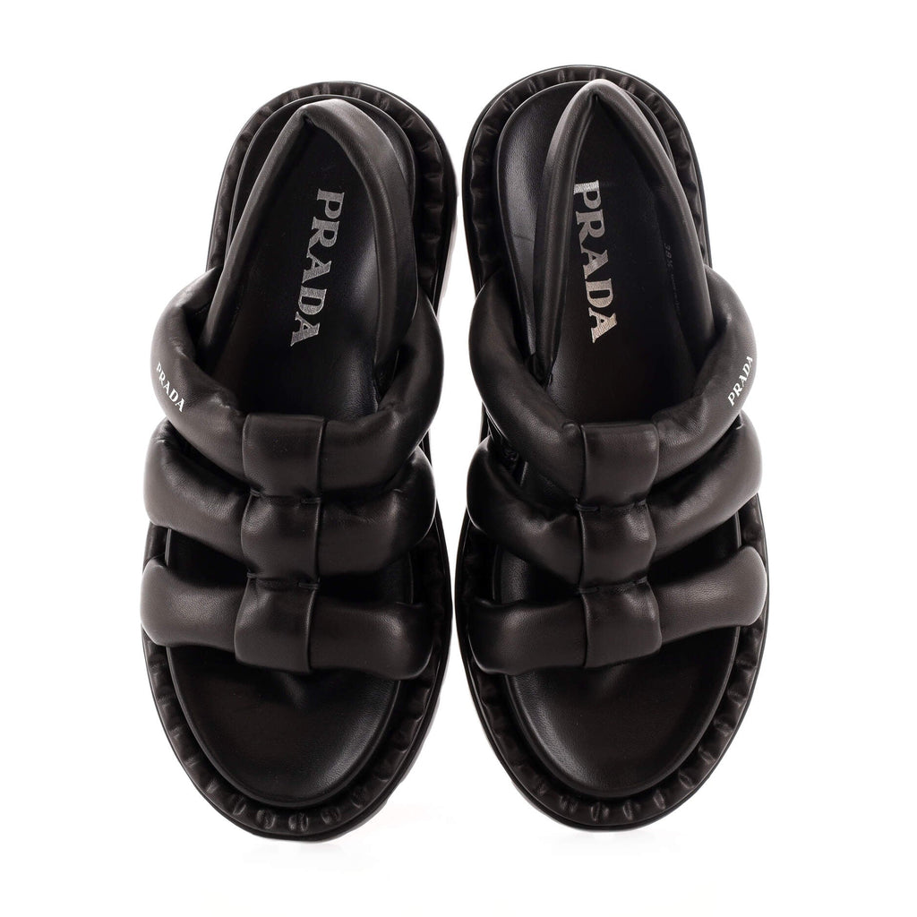 Women's Padded Slingback Sandals Leather