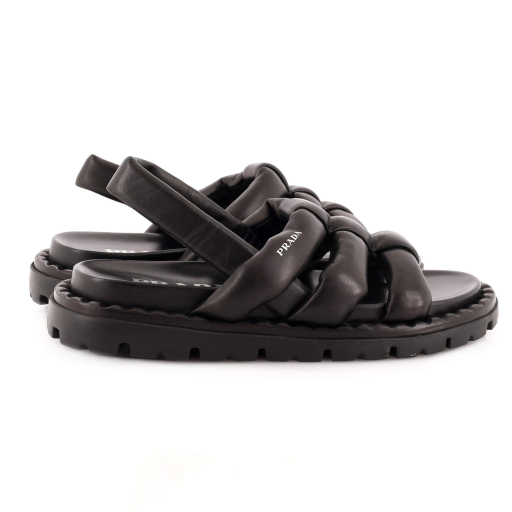 Women's Padded Slingback Sandals Leather