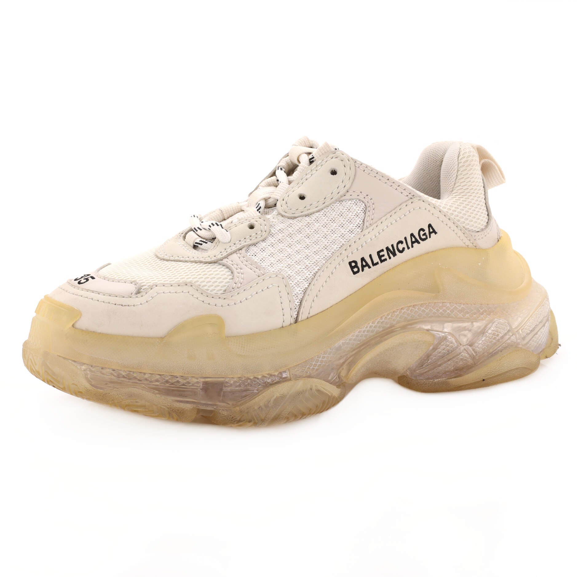 Women's Triple S Sneakers Fabric and Mesh with Faux Leather