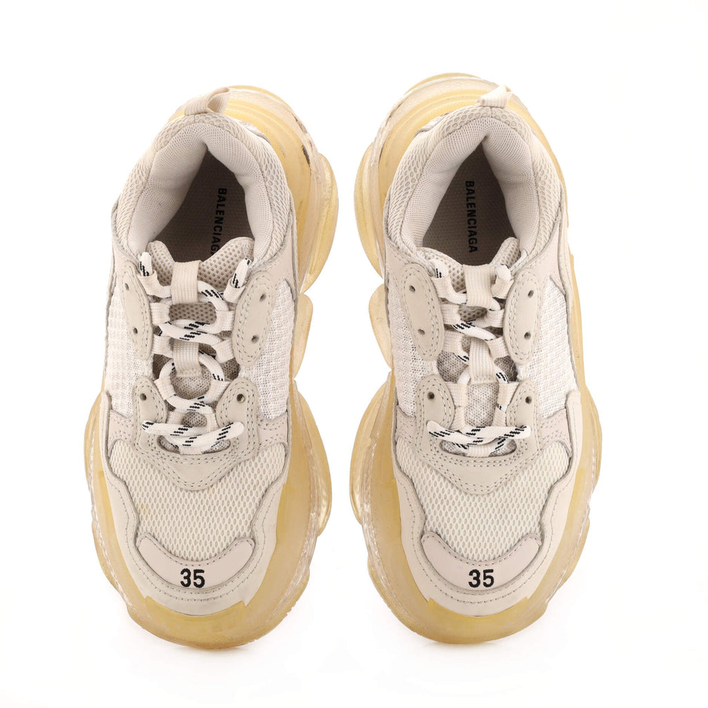 Women's Triple S Sneakers Fabric and Mesh with Faux Leather