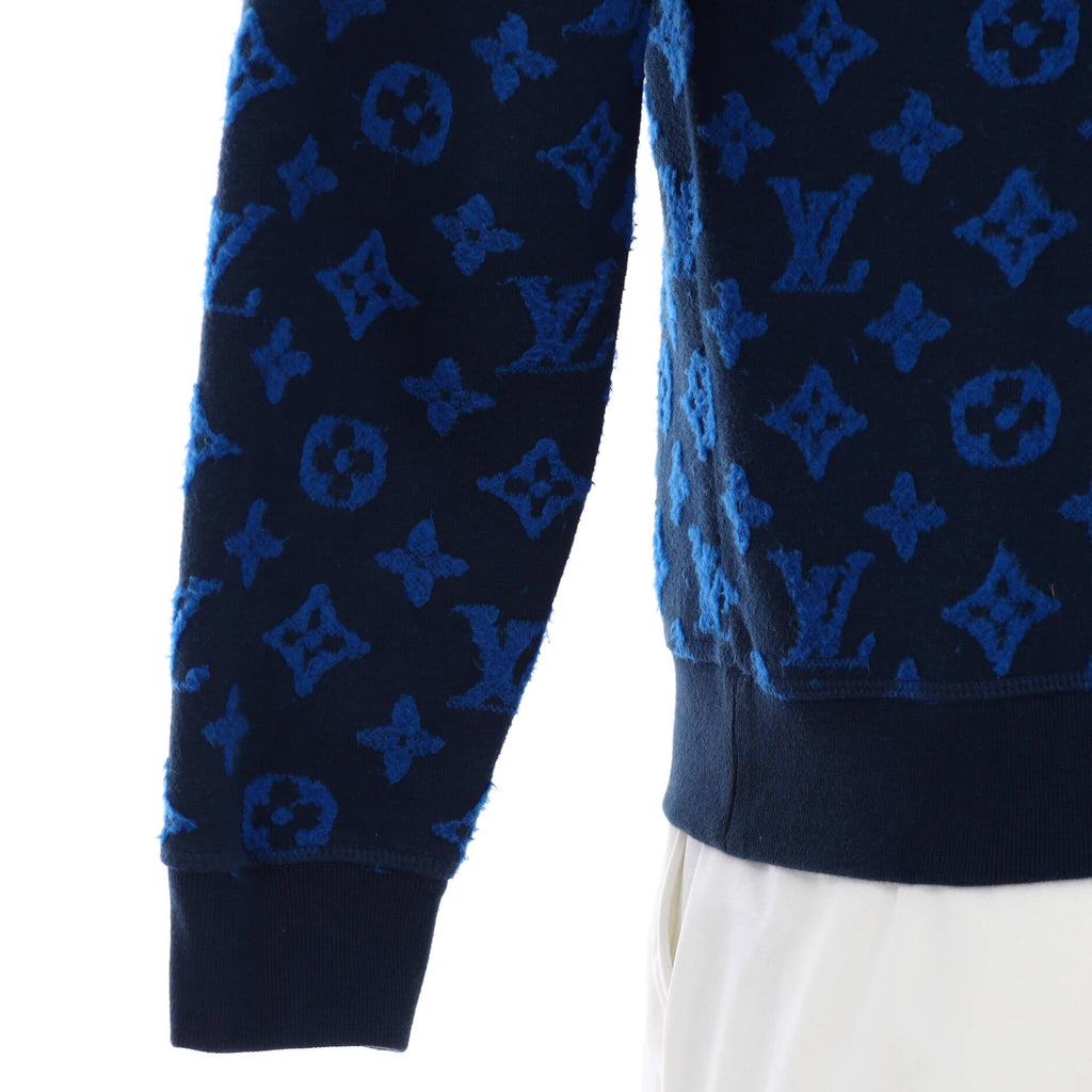 Men's Crewneck Sweater Cotton and Acrylic Blend Monogram Jacquard
