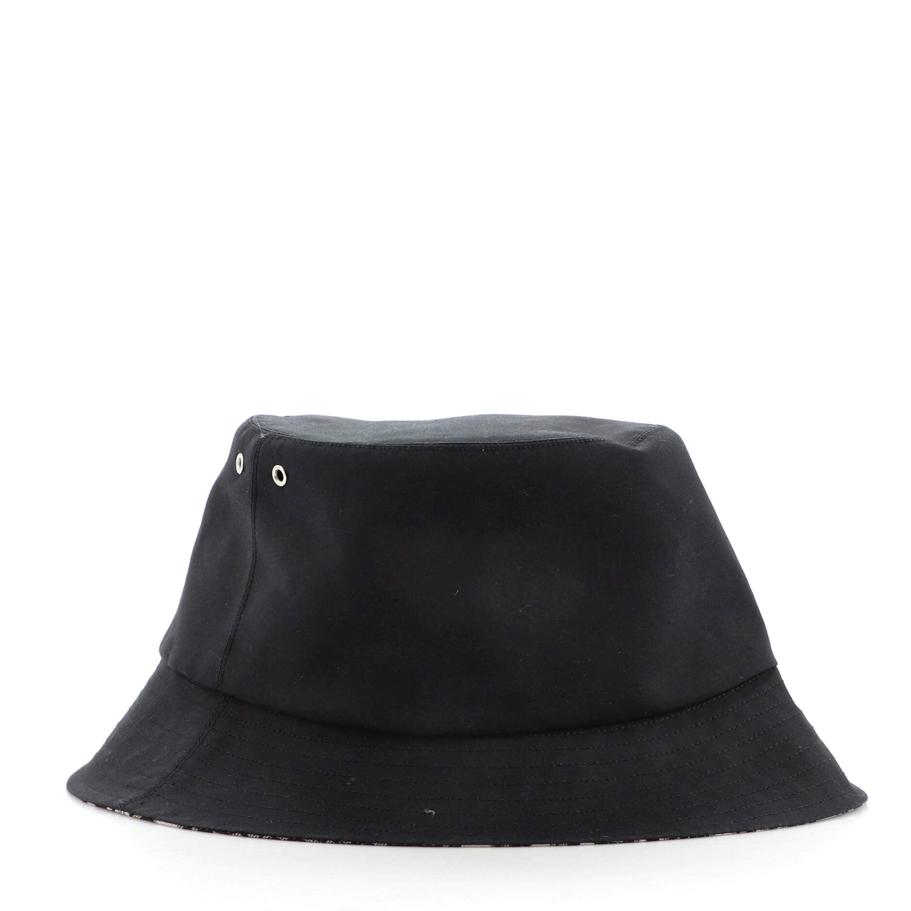 Teddy D Reversible Bucket Hat Cotton and Oblique Canvas