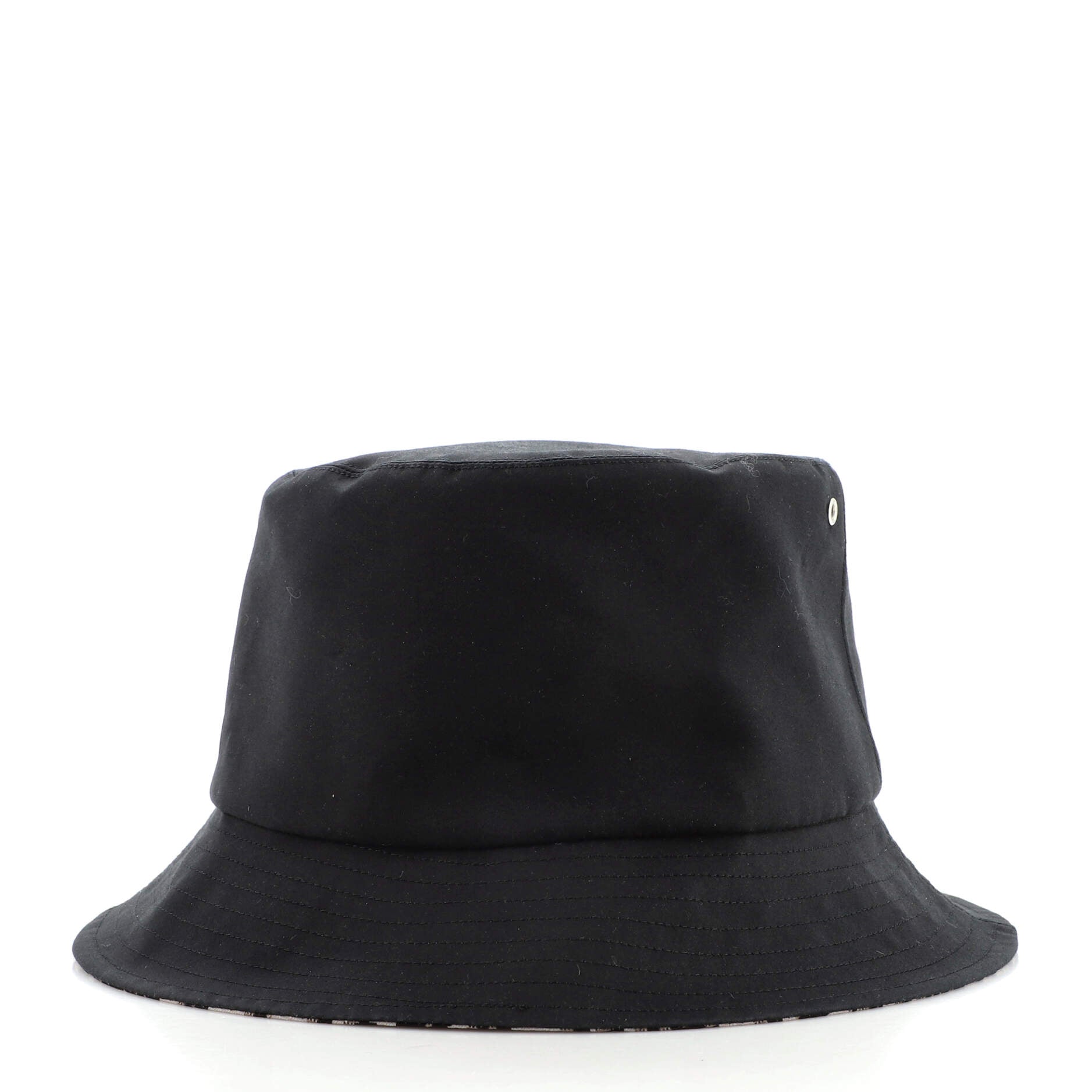 Teddy D Reversible Bucket Hat Cotton and Oblique Canvas