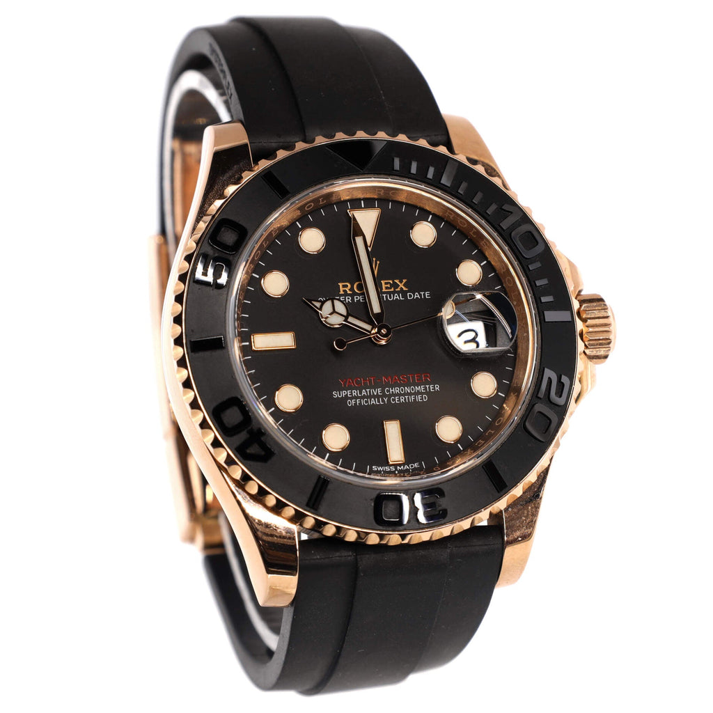 Oyster Perpetual Yacht-Master Automatic Watch Rose Gold with Ceramic and Rubber 40