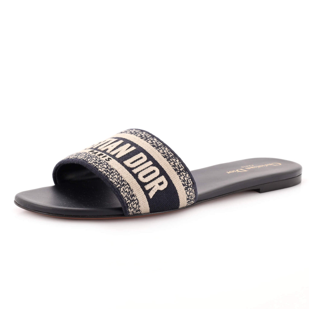 Women's Dway Flat Sandals Embroidered Canvas