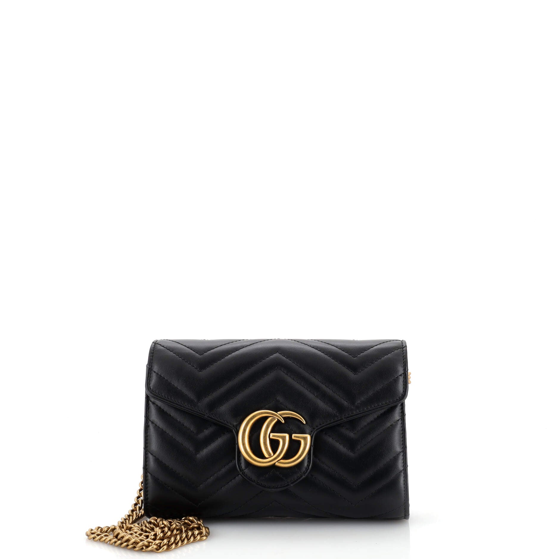 GG Marmont Chain Wallet Matelasse Leather Mini
