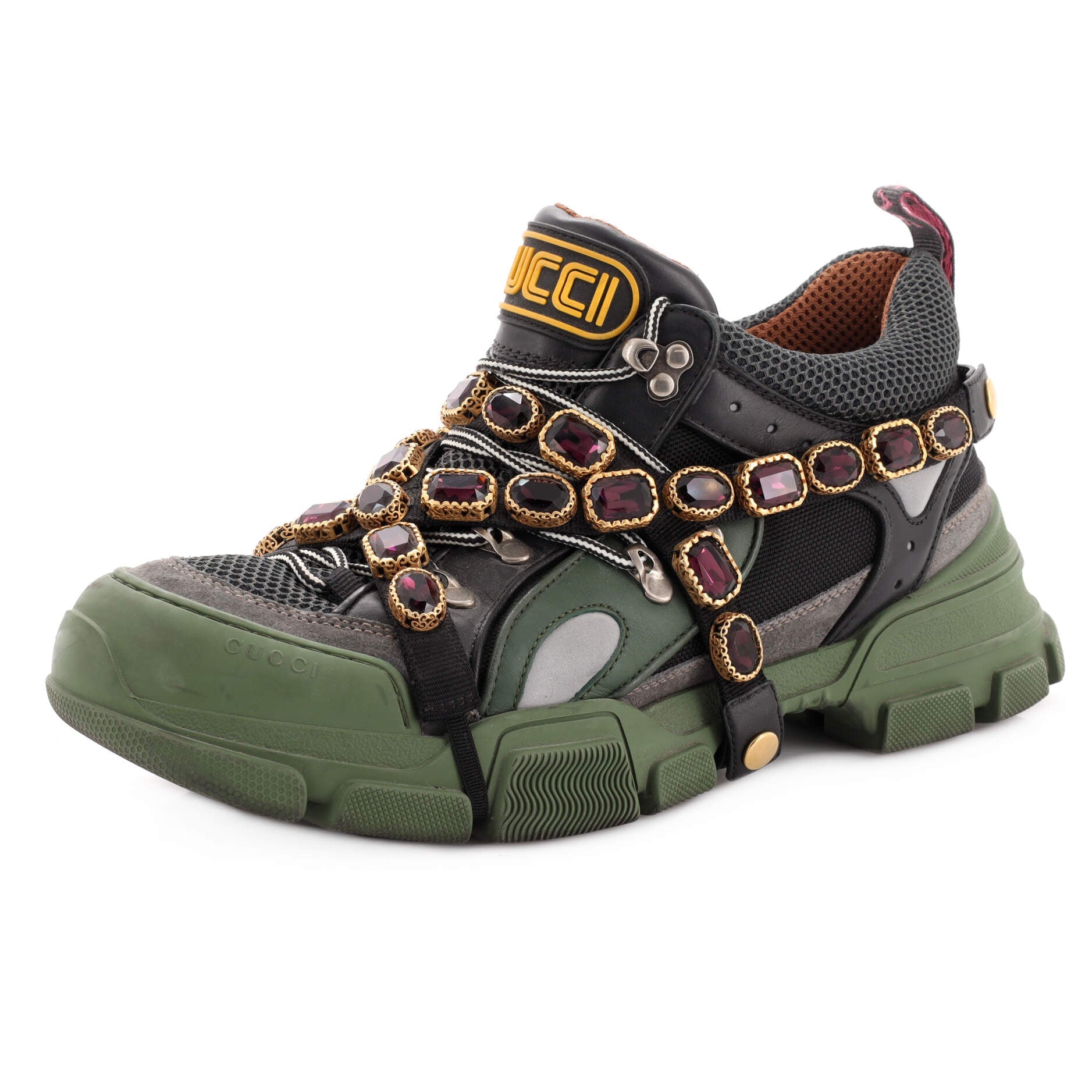Flashtrek Sneakers Fabric and Leather with Crystals