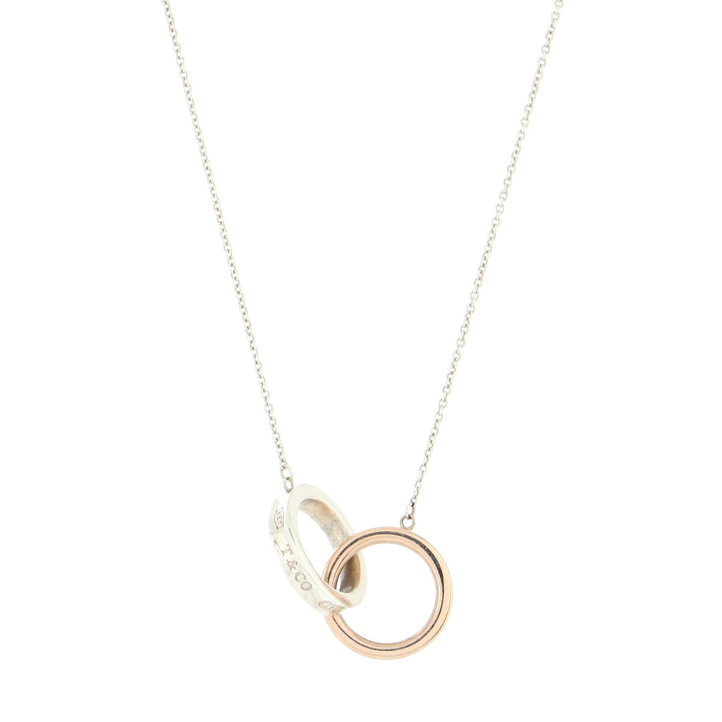 1837 Interlocking Circles Pendant Necklace Sterling Silver and Rubedo Small