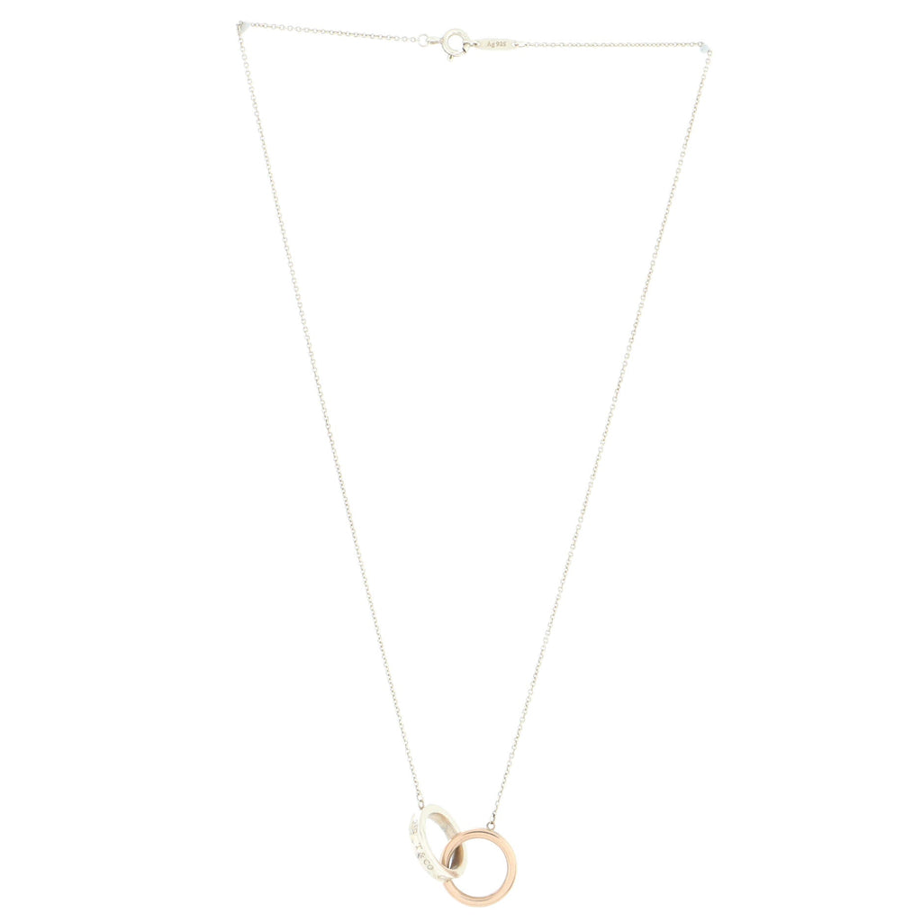 1837 Interlocking Circles Pendant Necklace Sterling Silver and Rubedo Small