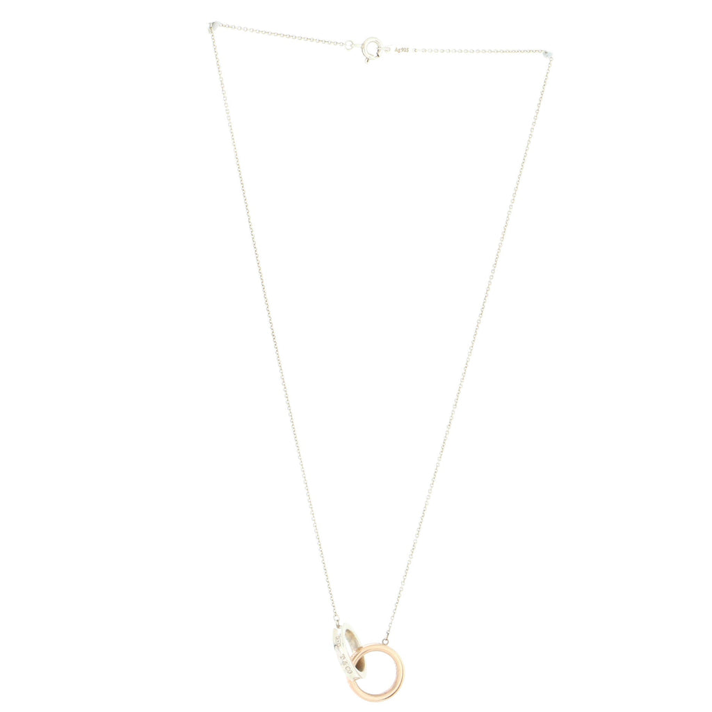 1837 Interlocking Circles Pendant Necklace Sterling Silver and Rubedo Small