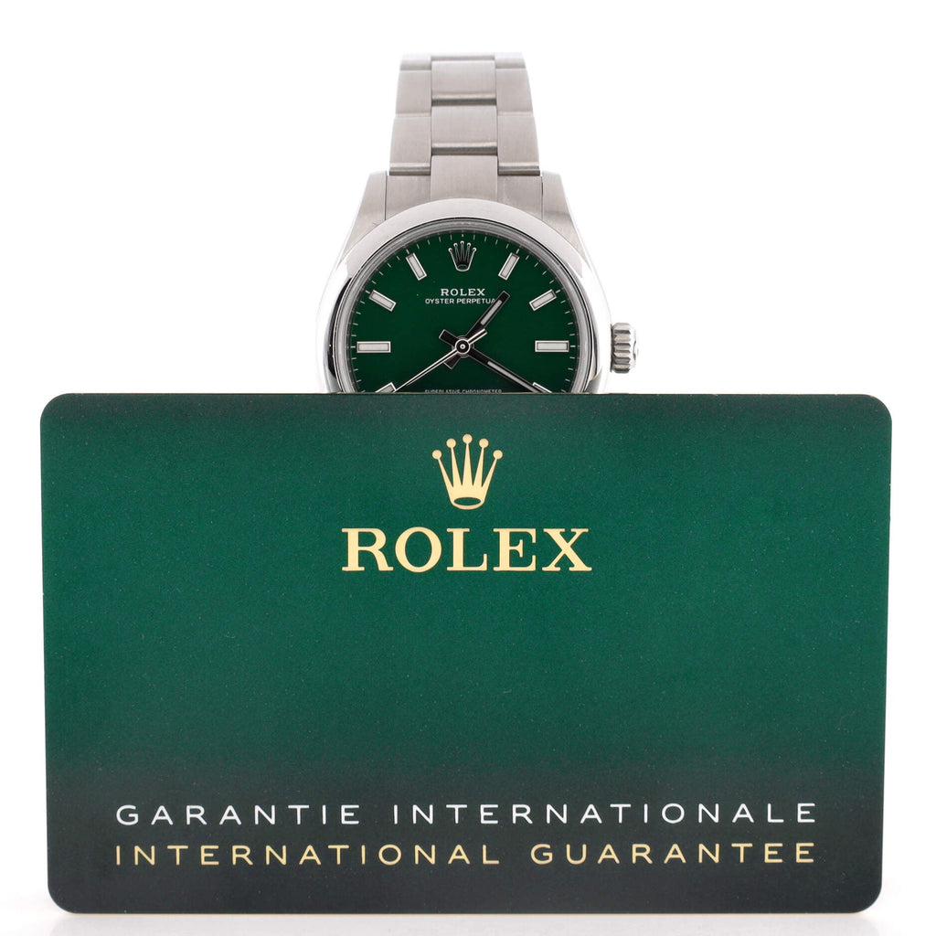 Oyster Perpetual Green Automatic Watch Stainless Steel 31