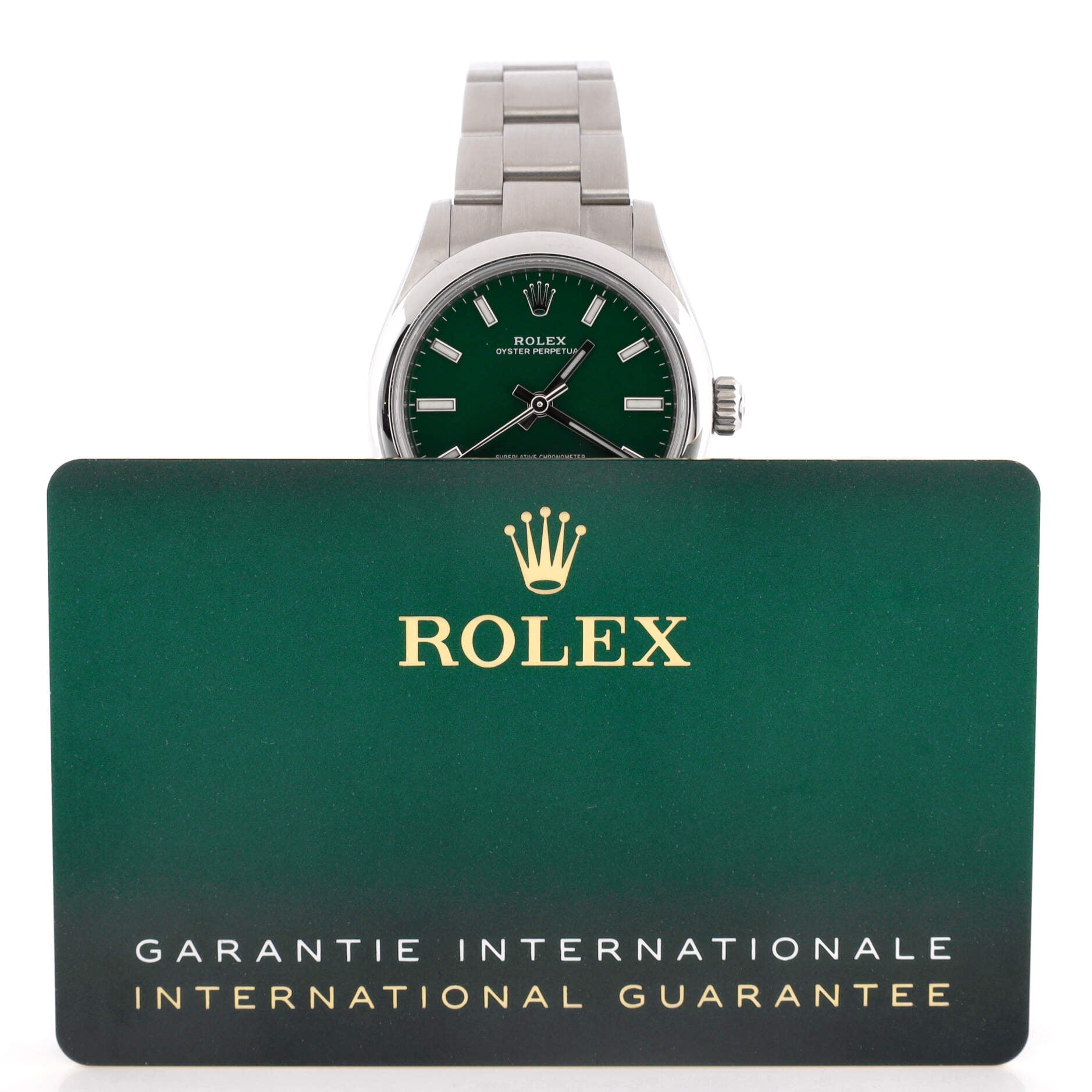 Oyster Perpetual Green Automatic Watch Stainless Steel 31