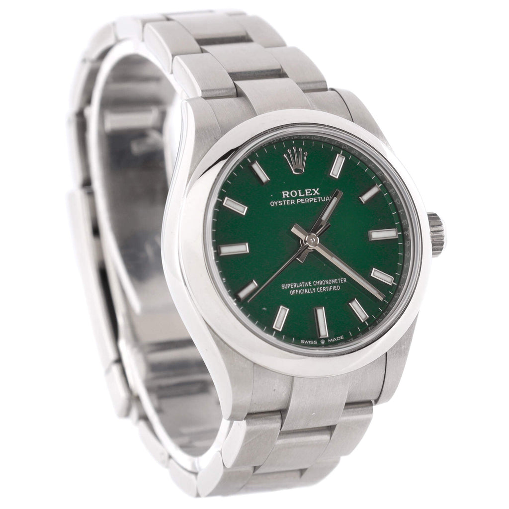 Oyster Perpetual Green Automatic Watch Stainless Steel 31