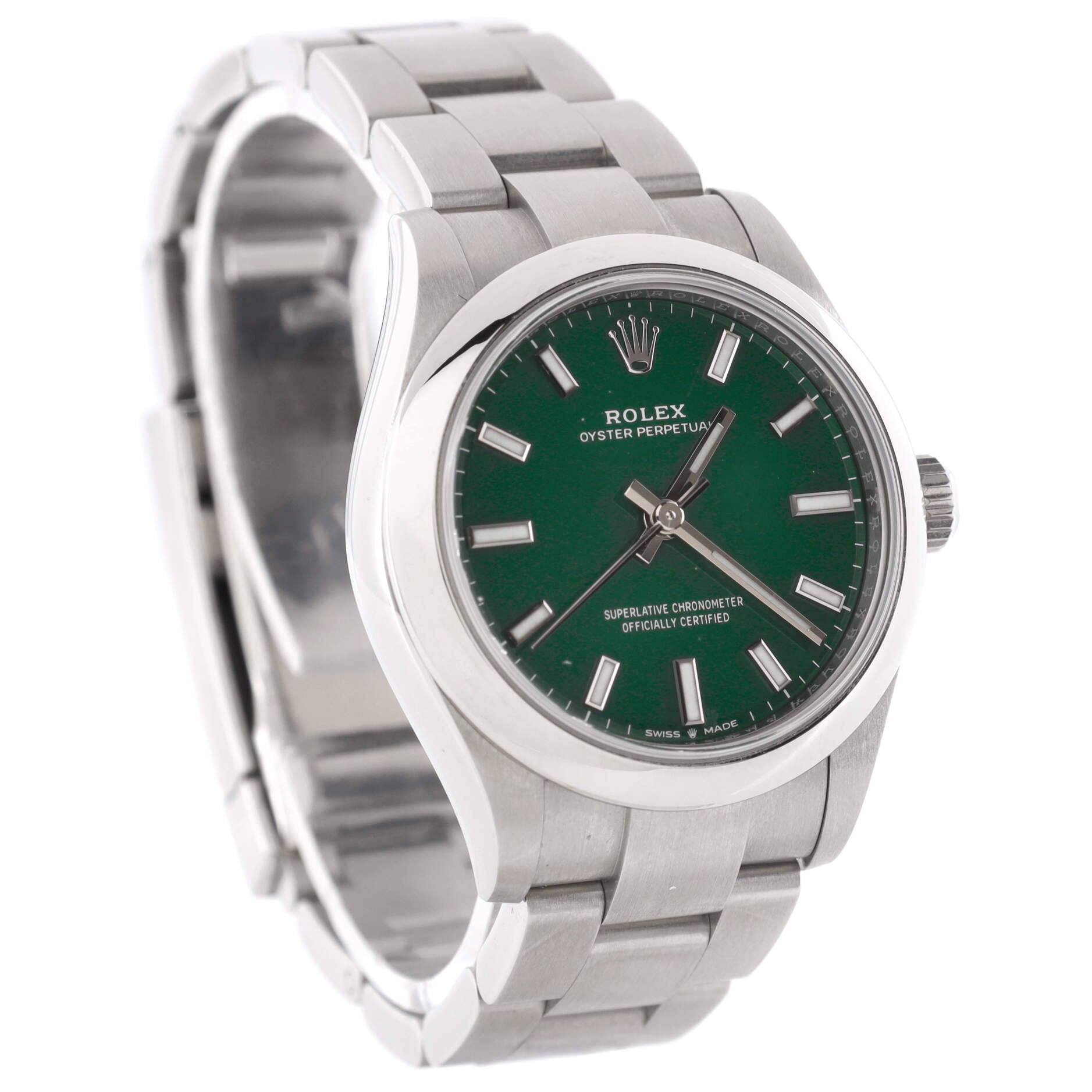 Oyster Perpetual Green Automatic Watch Stainless Steel 31
