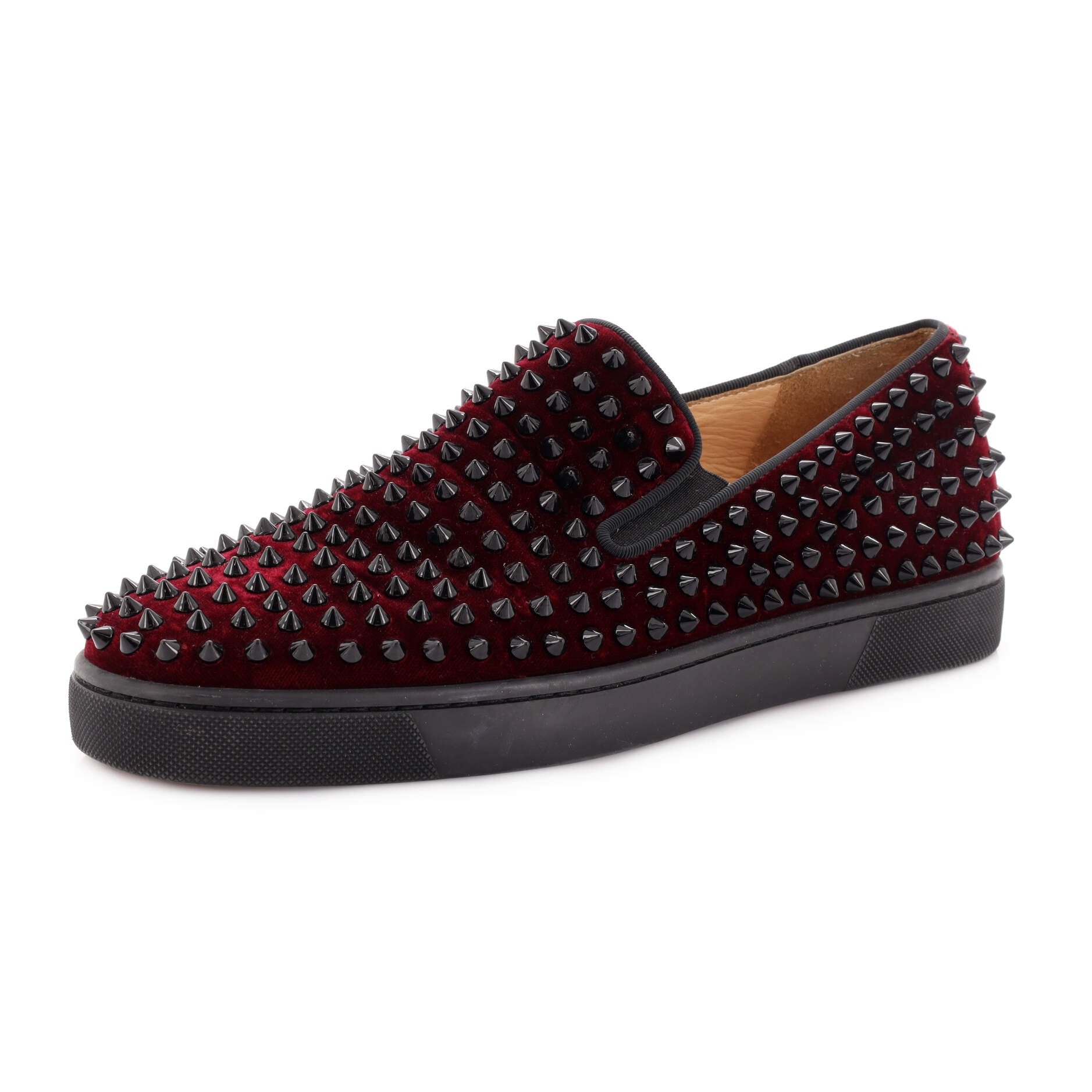 Men's Roller Boat Sneakers Spiked Velvet