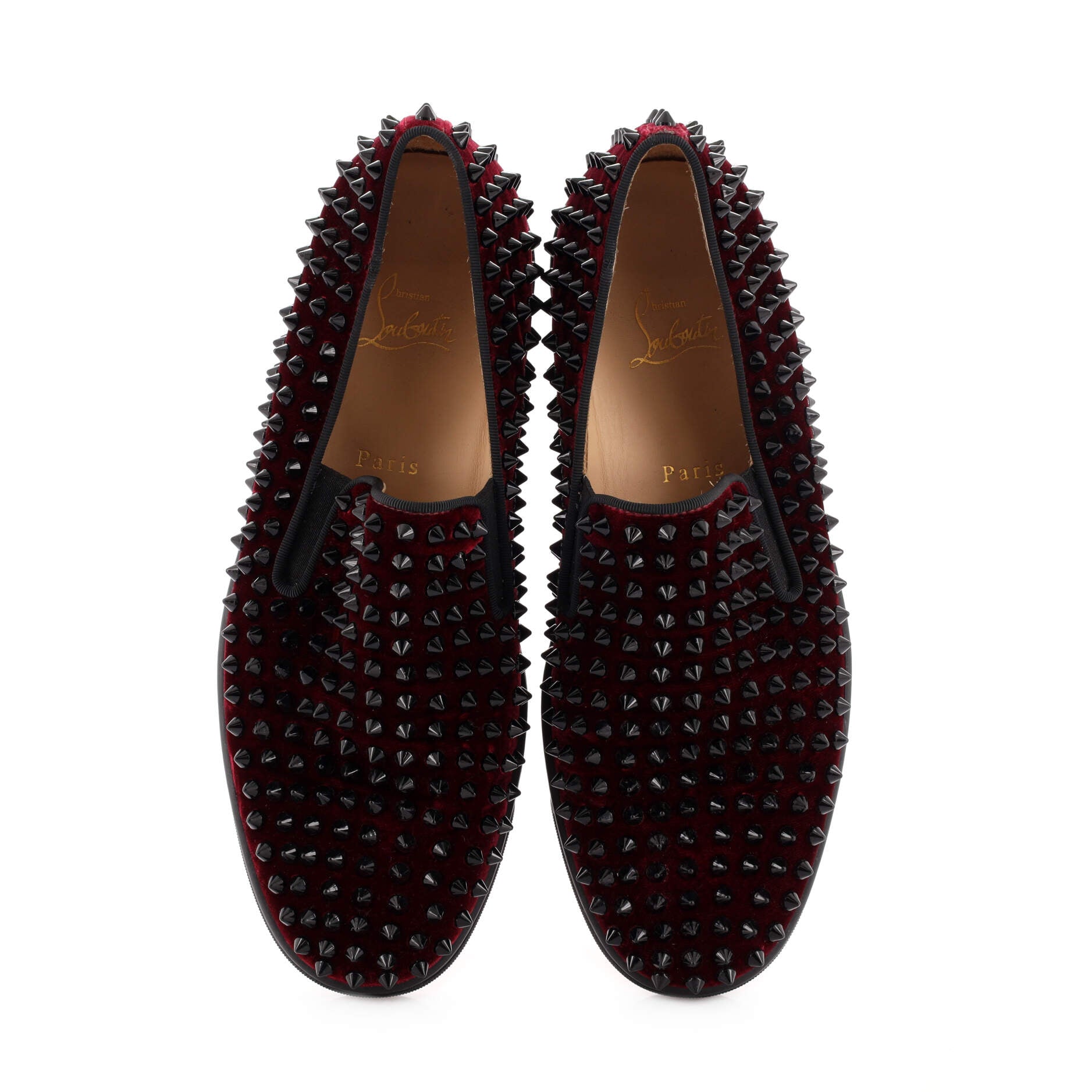 Men's Roller Boat Sneakers Spiked Velvet
