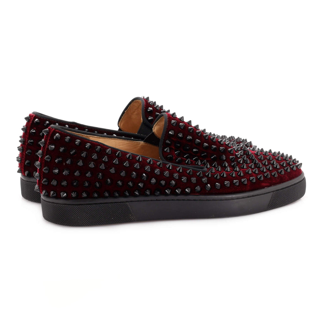 Men's Roller Boat Sneakers Spiked Velvet
