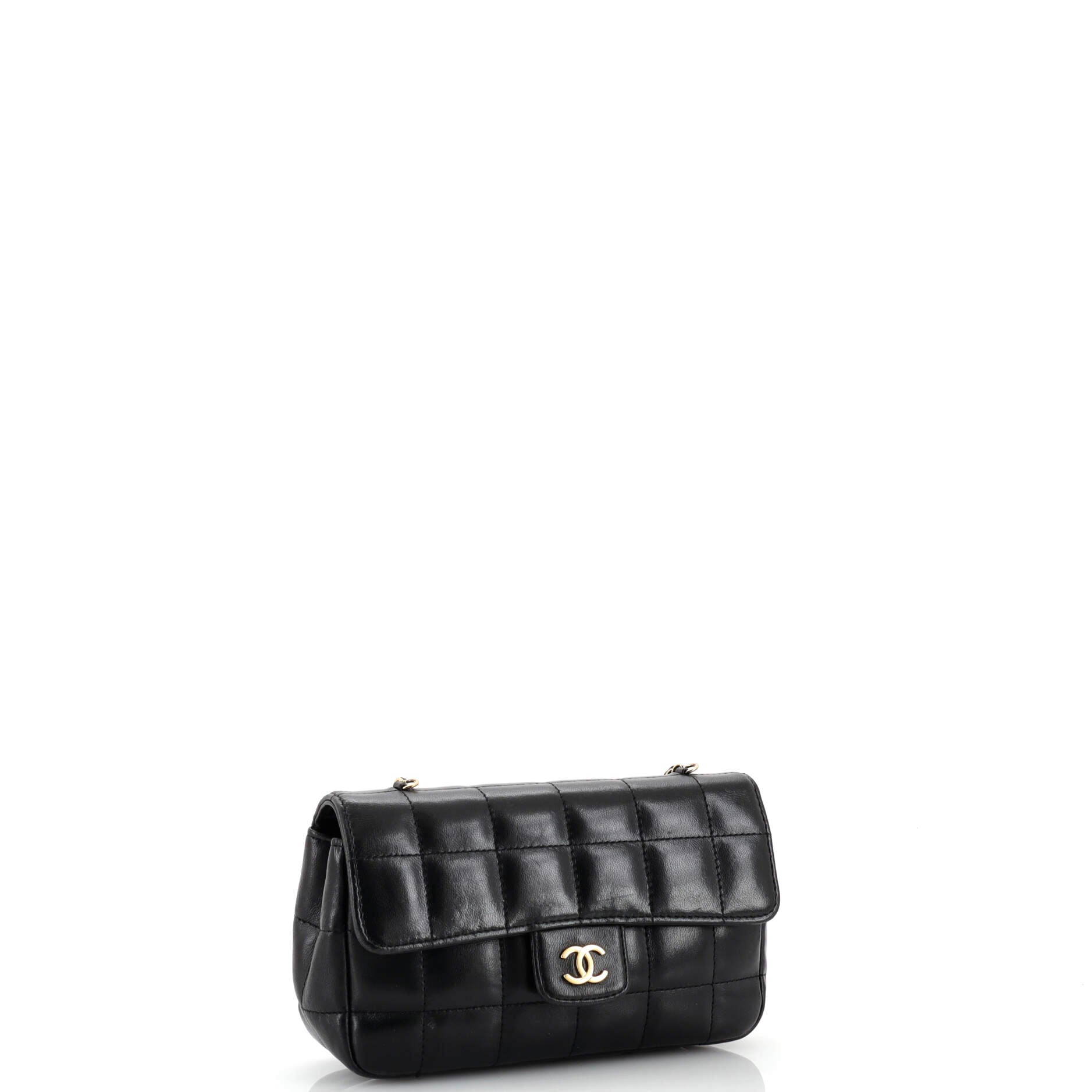 Chocolate Bar Flap Bag Quilted Lambskin Mini