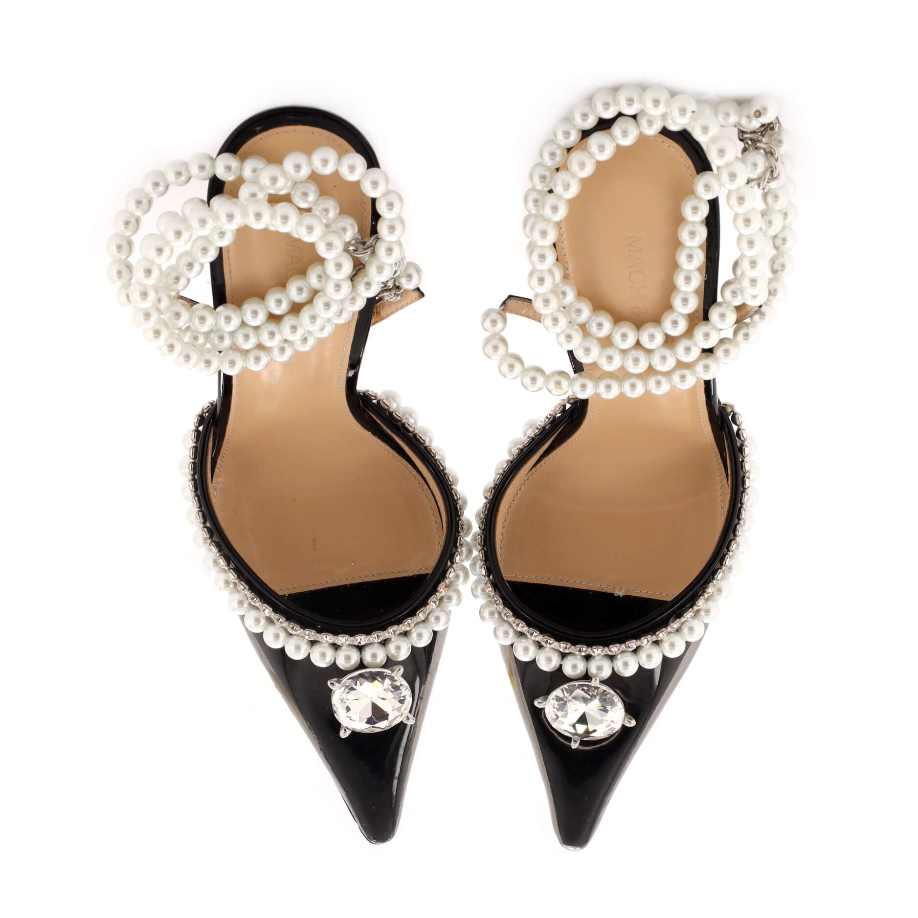 Women's Diamond of Elizabeth Ankle Strap Pumps PVC