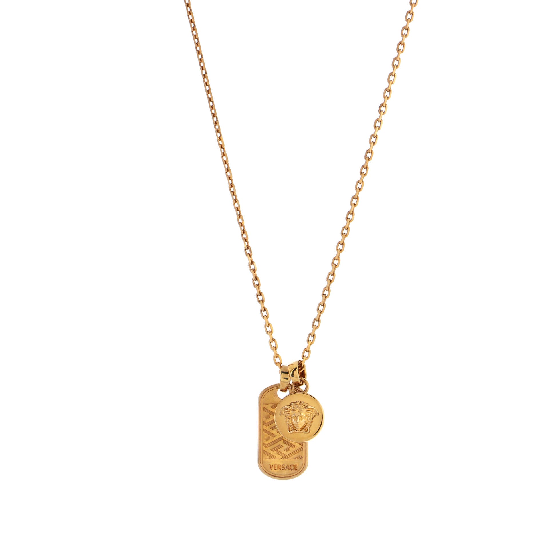 Medusa Dog Tag Pendant Necklace Metal