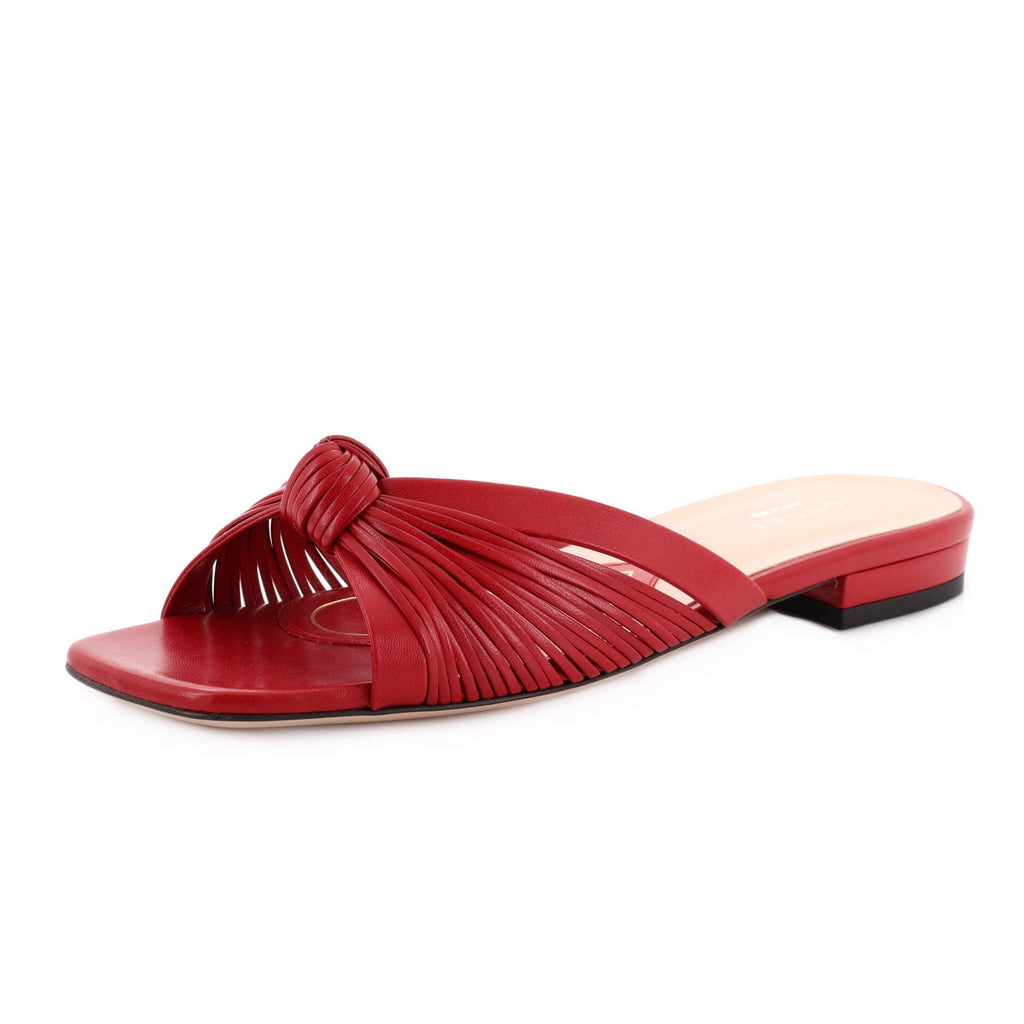 Women's Allie Knot Flat Sandals Leather
