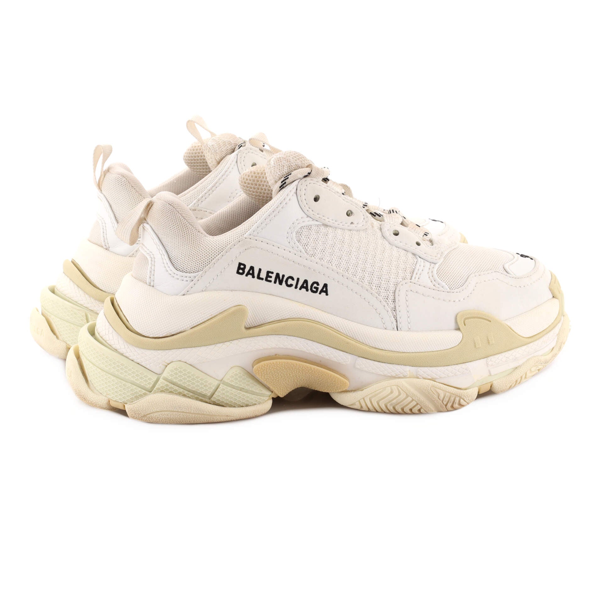 Women's Triple S Sneakers Fabric and Mesh with Faux Leather