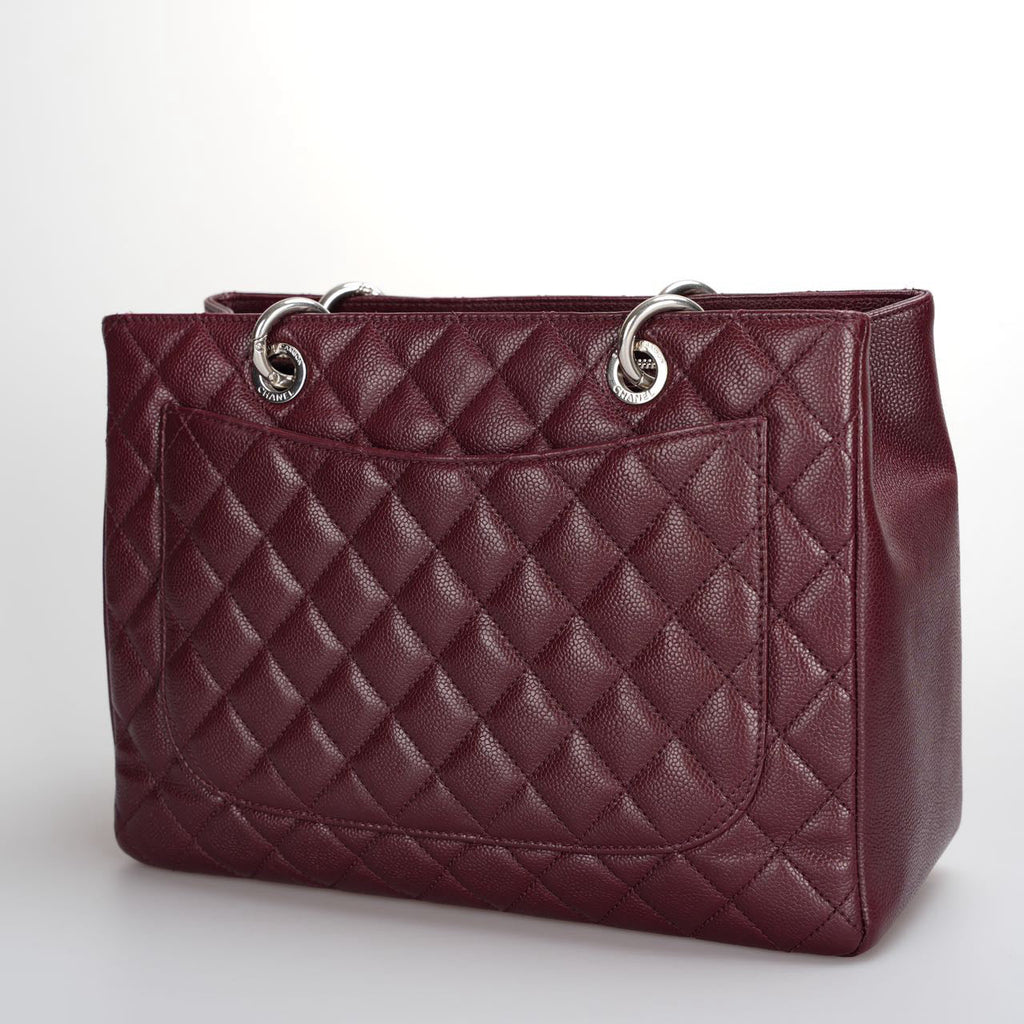 Chanel shopping Tote Burgundy medium Cavier Leather
