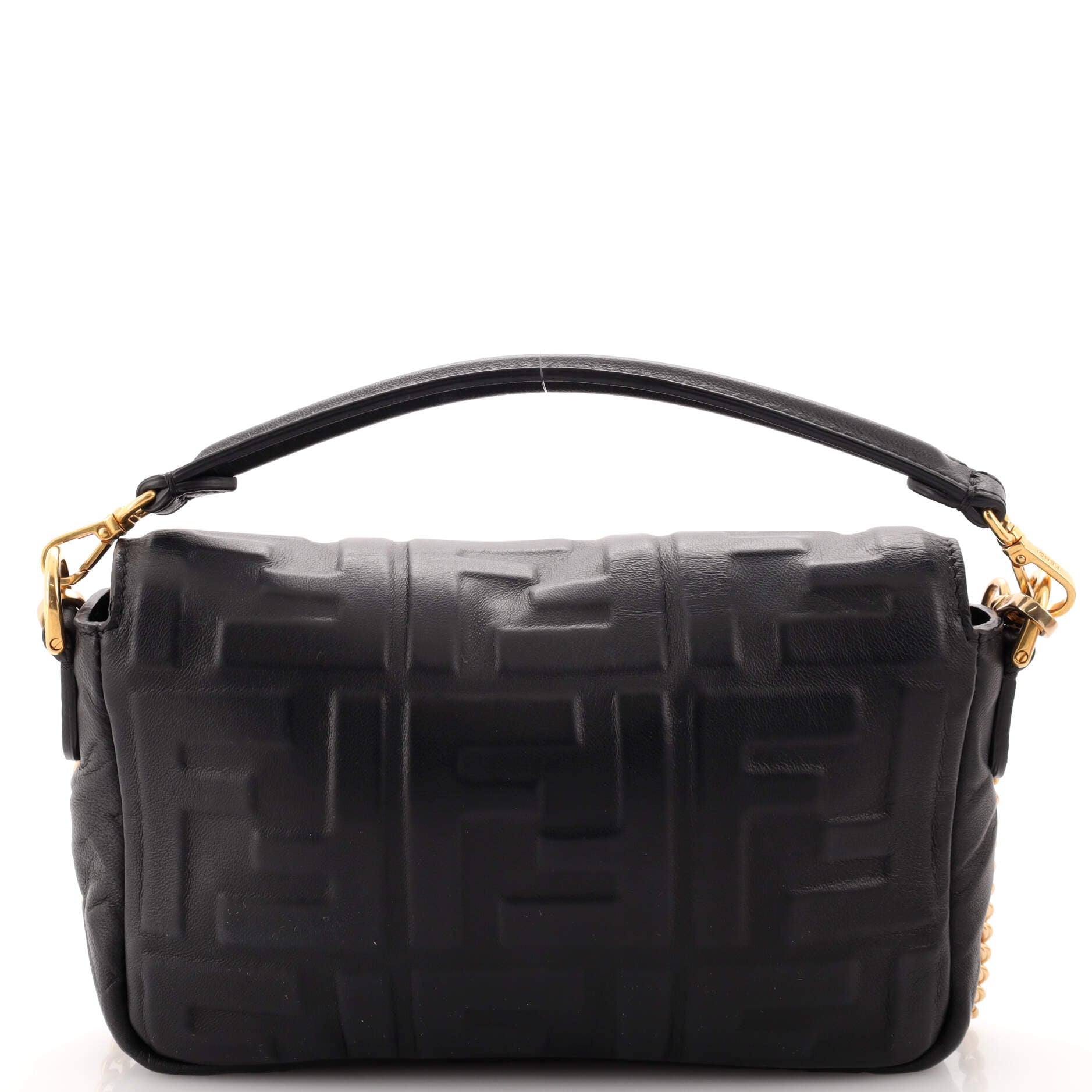 Baguette NM Bag Zucca Embossed Leather Mini