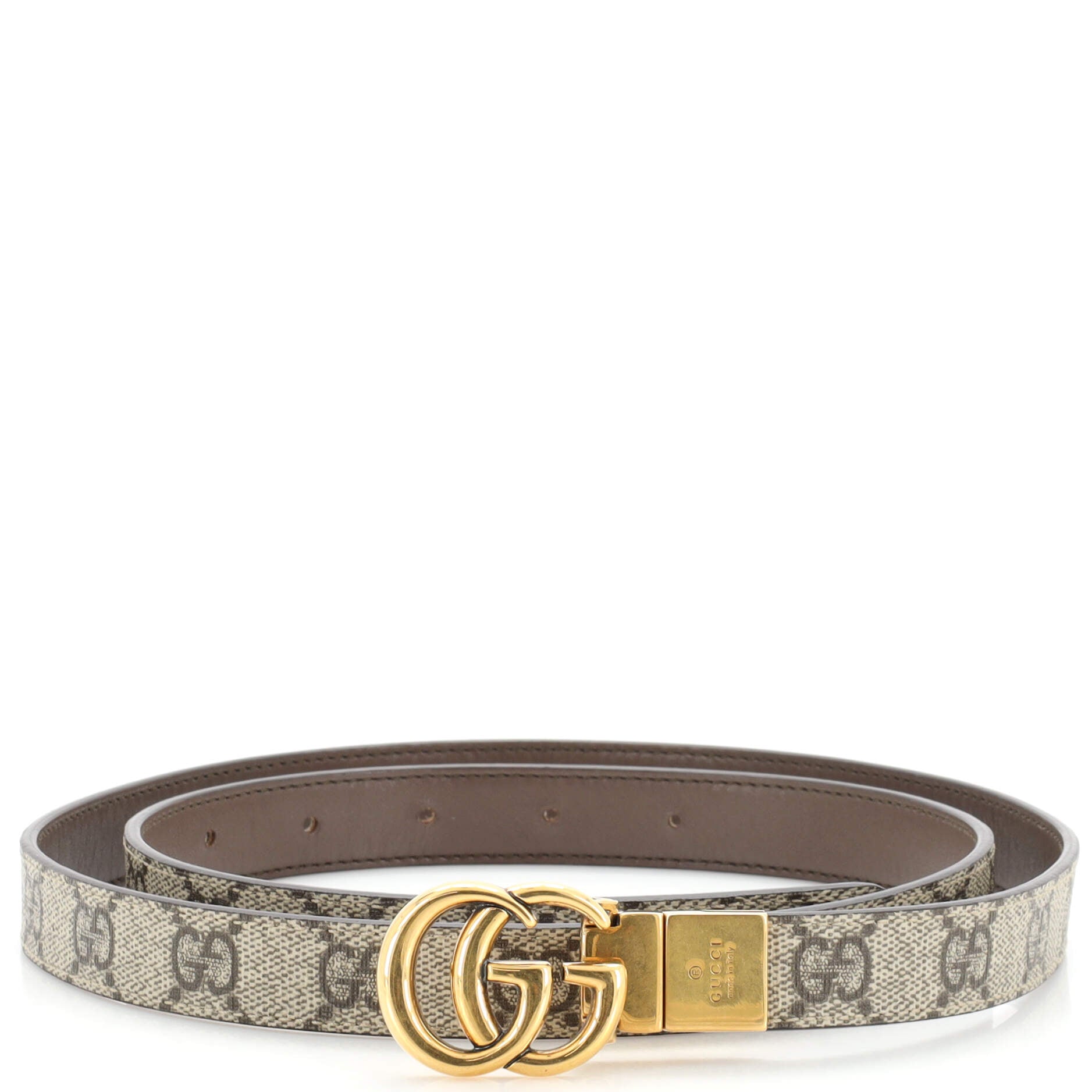 GG Marmont Reversible Belt GG Coated Canvas and Leather Medium 5