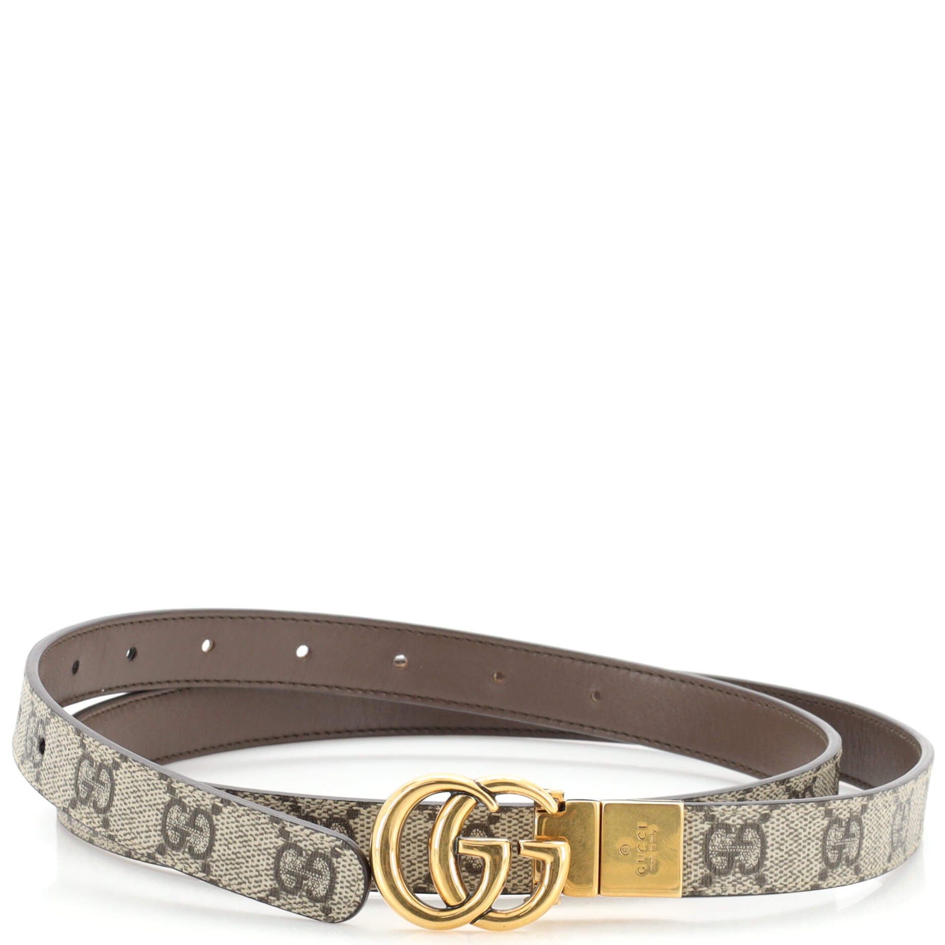 GG Marmont Reversible Belt GG Coated Canvas and Leather Medium 5