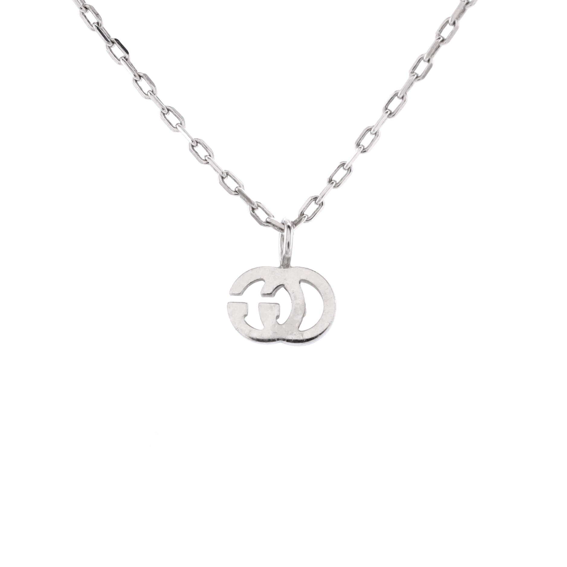 GG Running Necklace 18K White Gold with Diamond