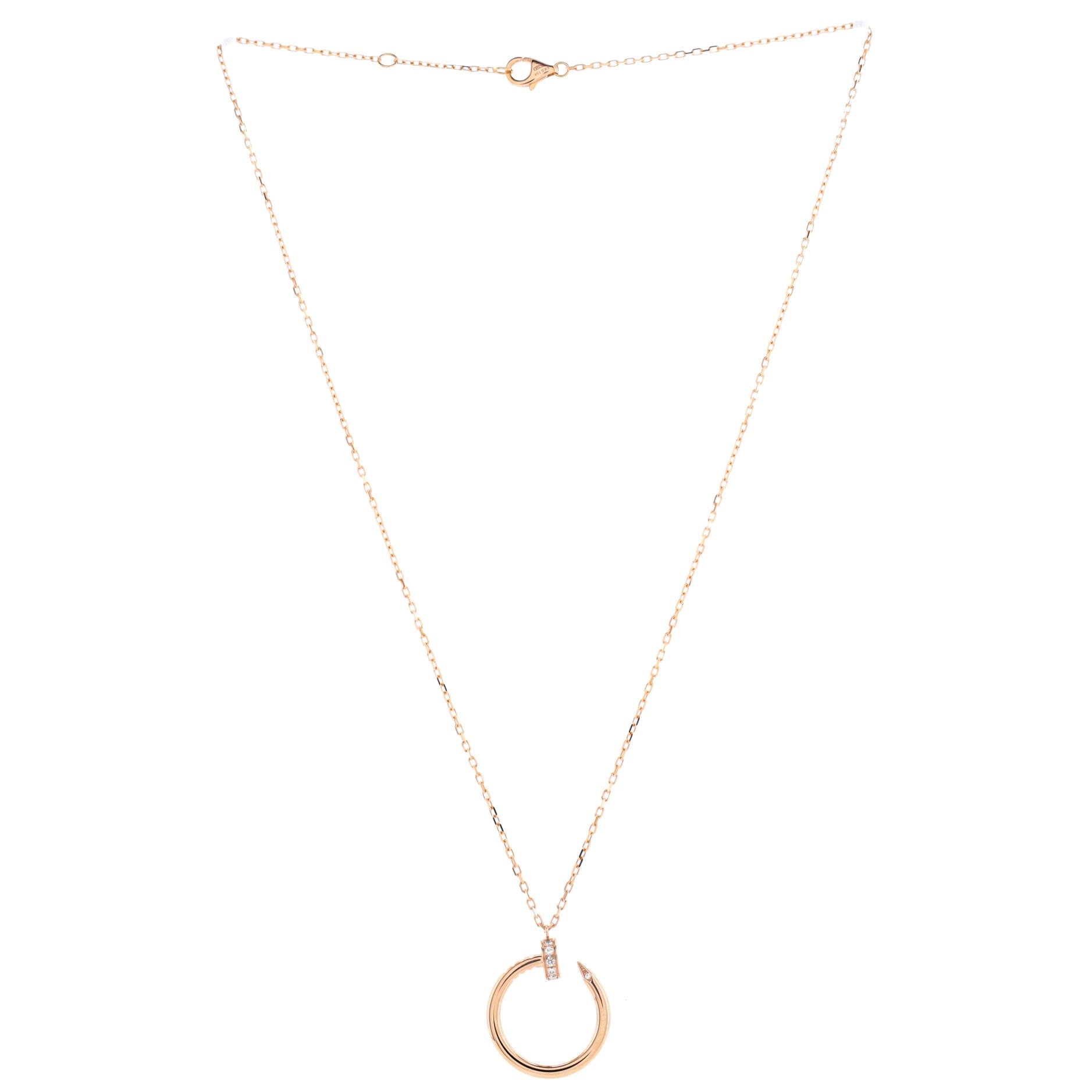 Juste un Clou Pendant Necklace 18K Rose Gold with Diamonds