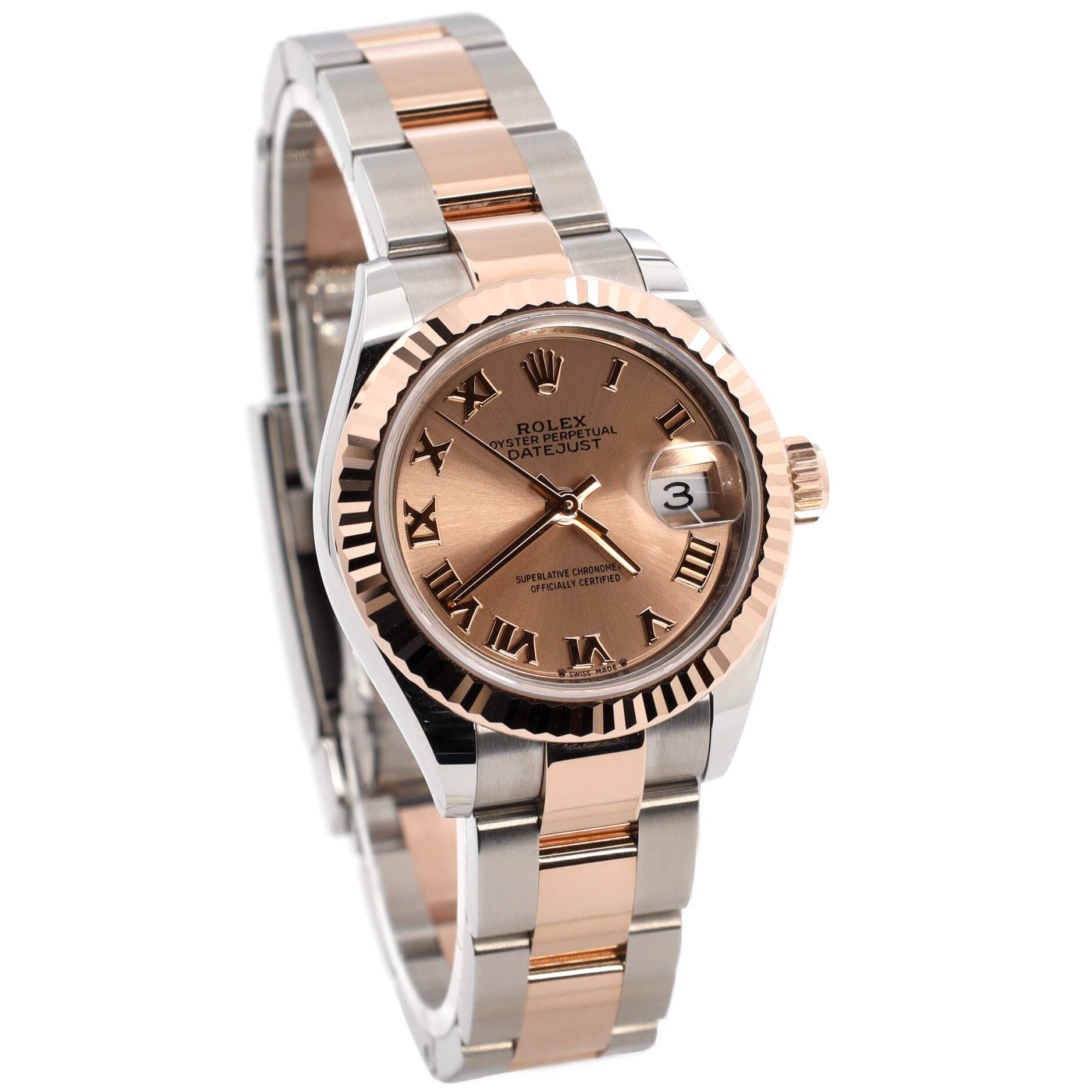 Oyster Perpetual Datejust Automatic Watch Stainless Steel and Rose Gold 28