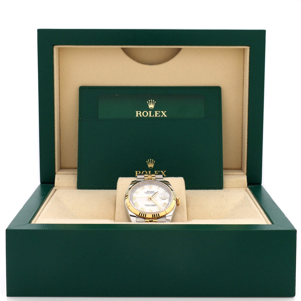 Oyster Perpetual Datejust Automatic Watch Stainless Steel and Yellow Gold 36