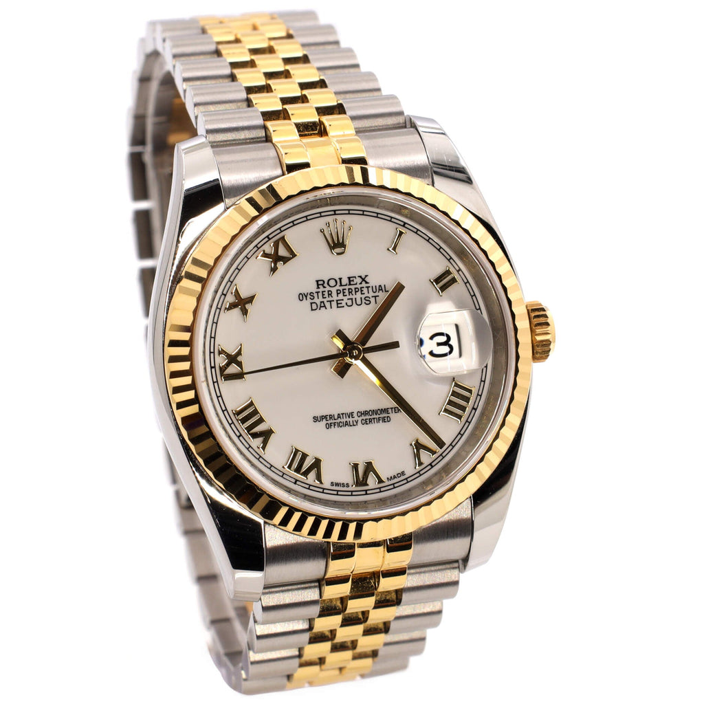 Oyster Perpetual Datejust Automatic Watch Stainless Steel and Yellow Gold 36