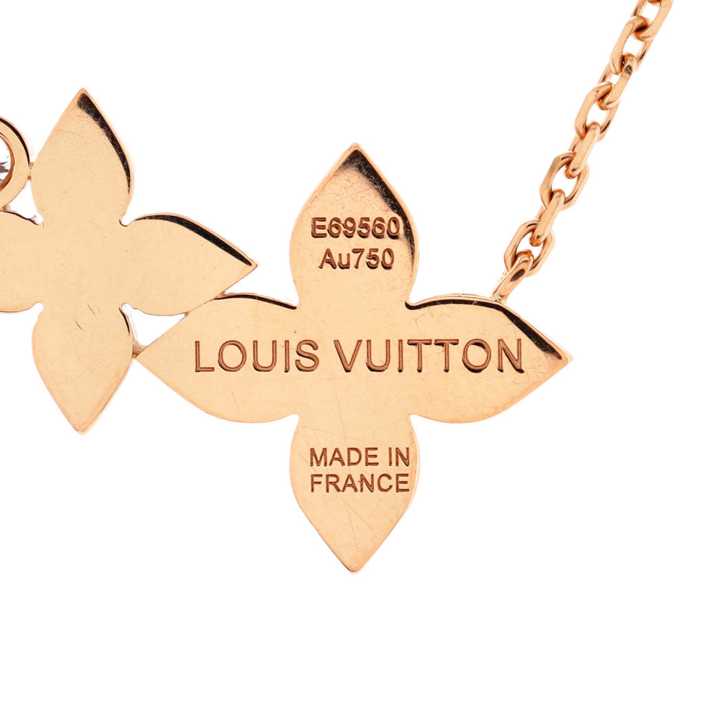 Star Blossom Double Pendant Necklace 18K Rose Gold and Diamonds