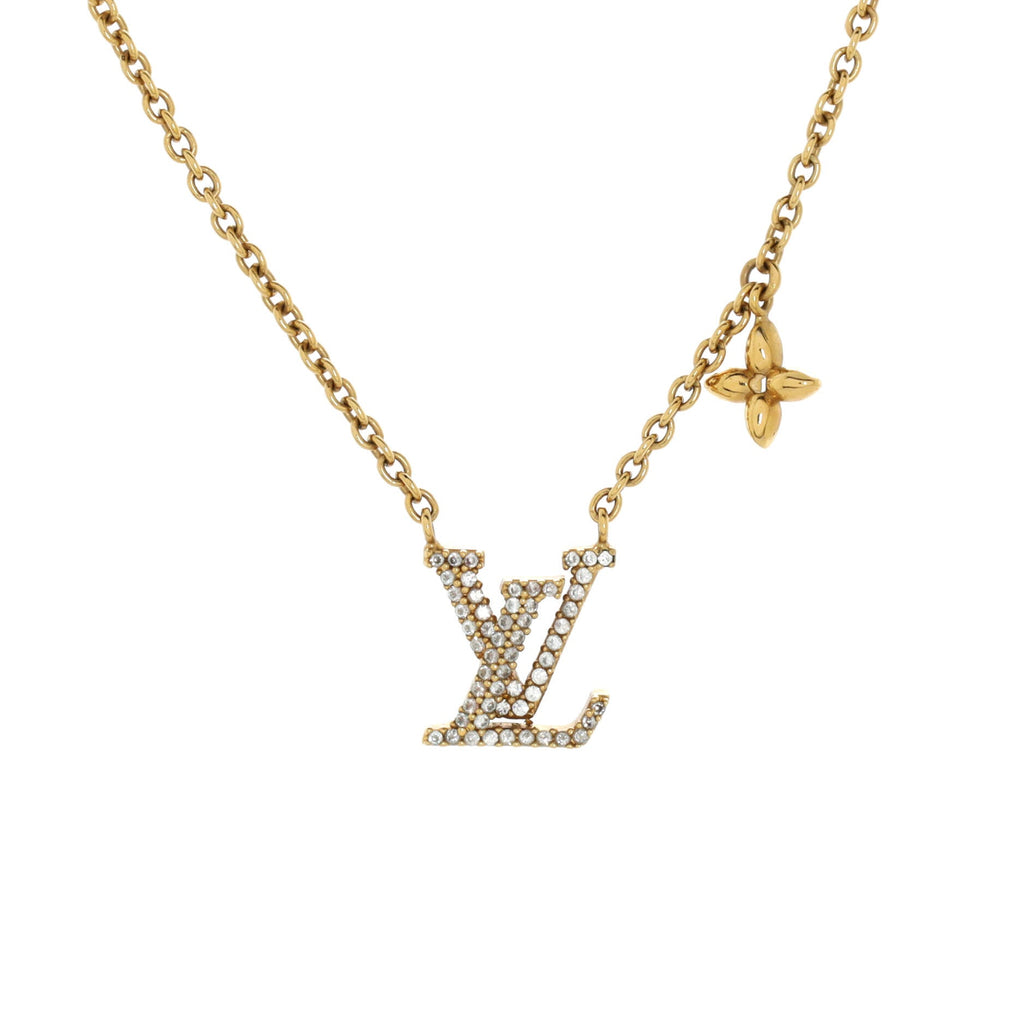 LV Iconic Necklace Metal with Crystals
