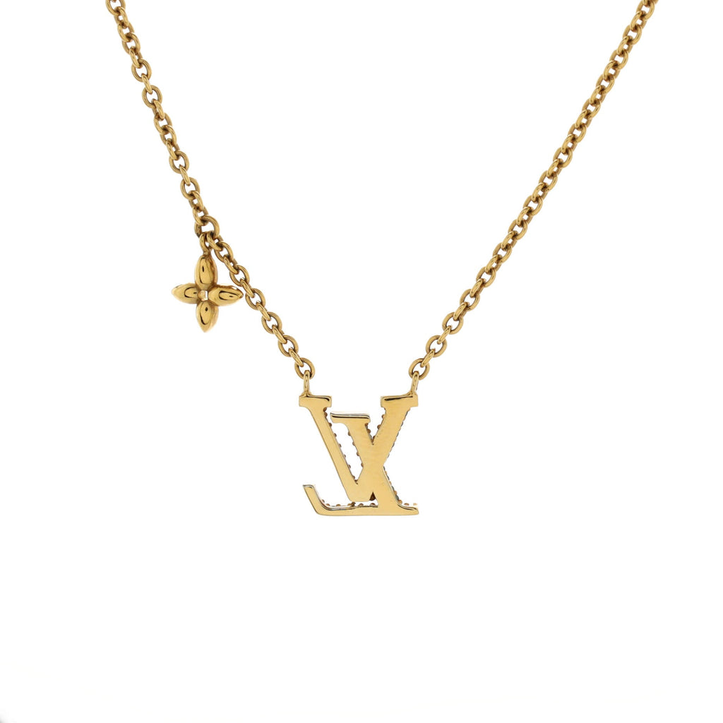 LV Iconic Necklace Metal with Crystals