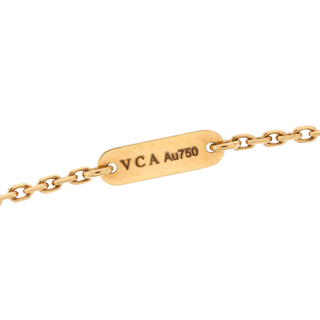 Vintage Alhambra Pendant Necklace 18K Yellow Gold