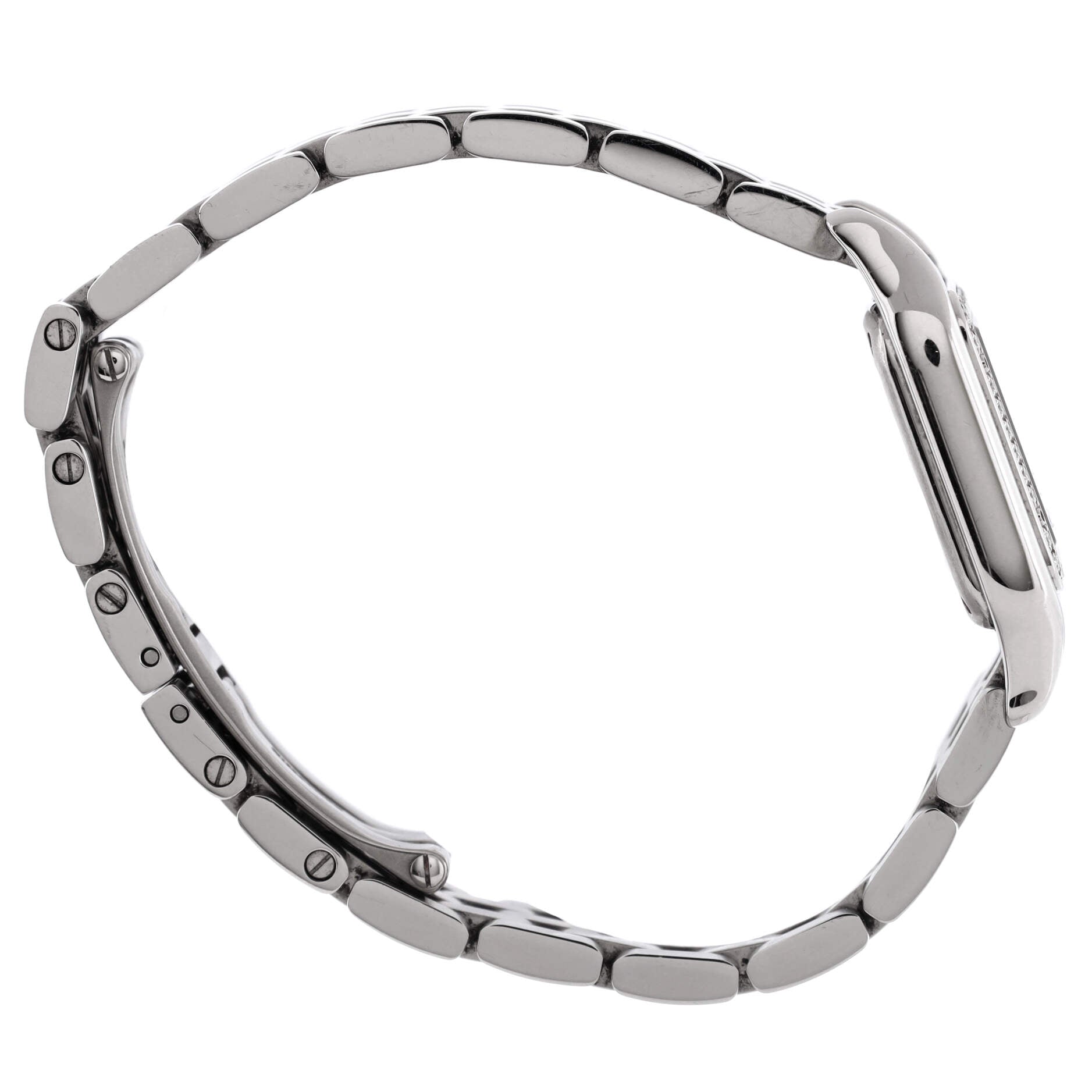 Panthere de Cartier Quartz Watch Stainless Steel with Diamond Bezel 22