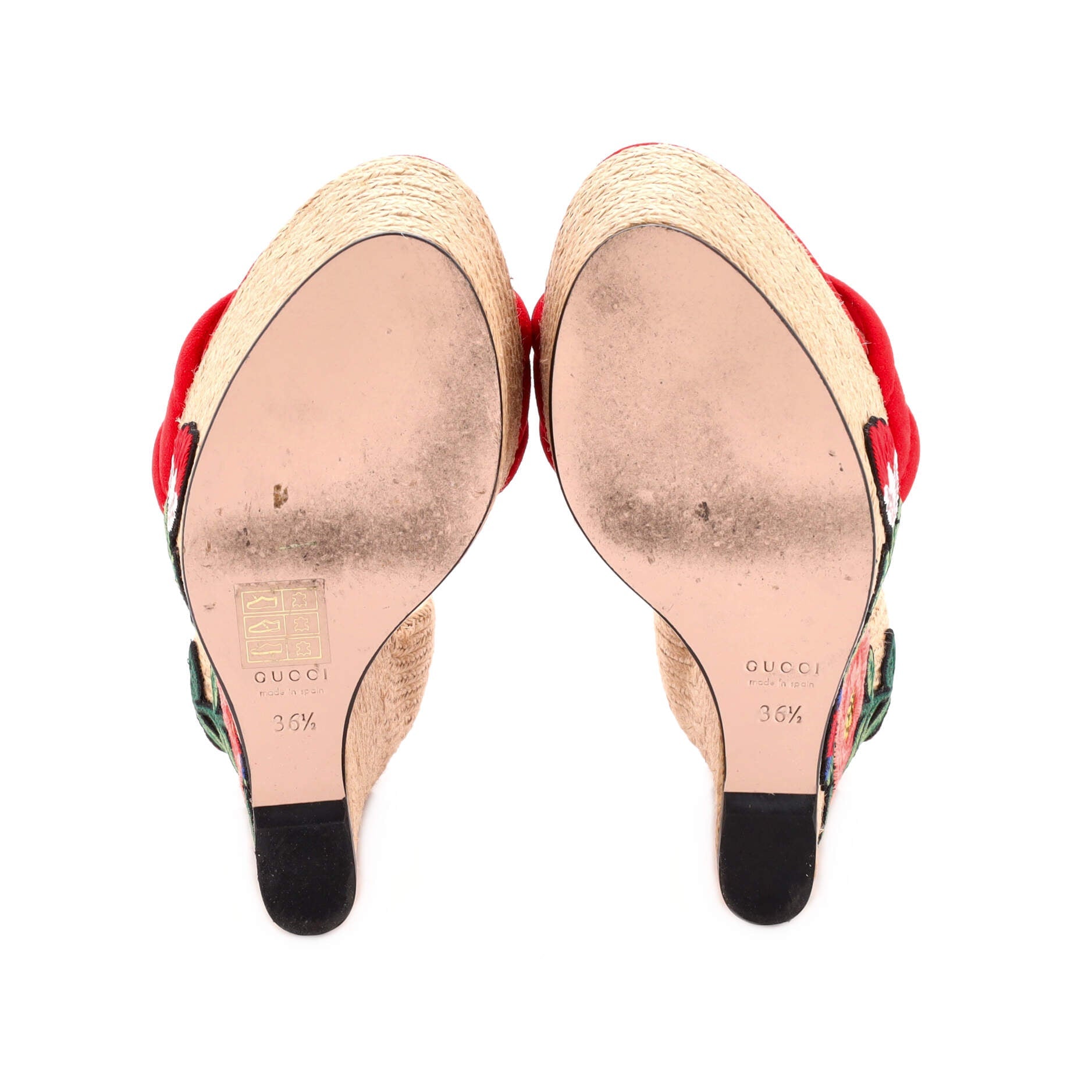 Women's Embroidered Wedge Espadrilles Suede with Applique