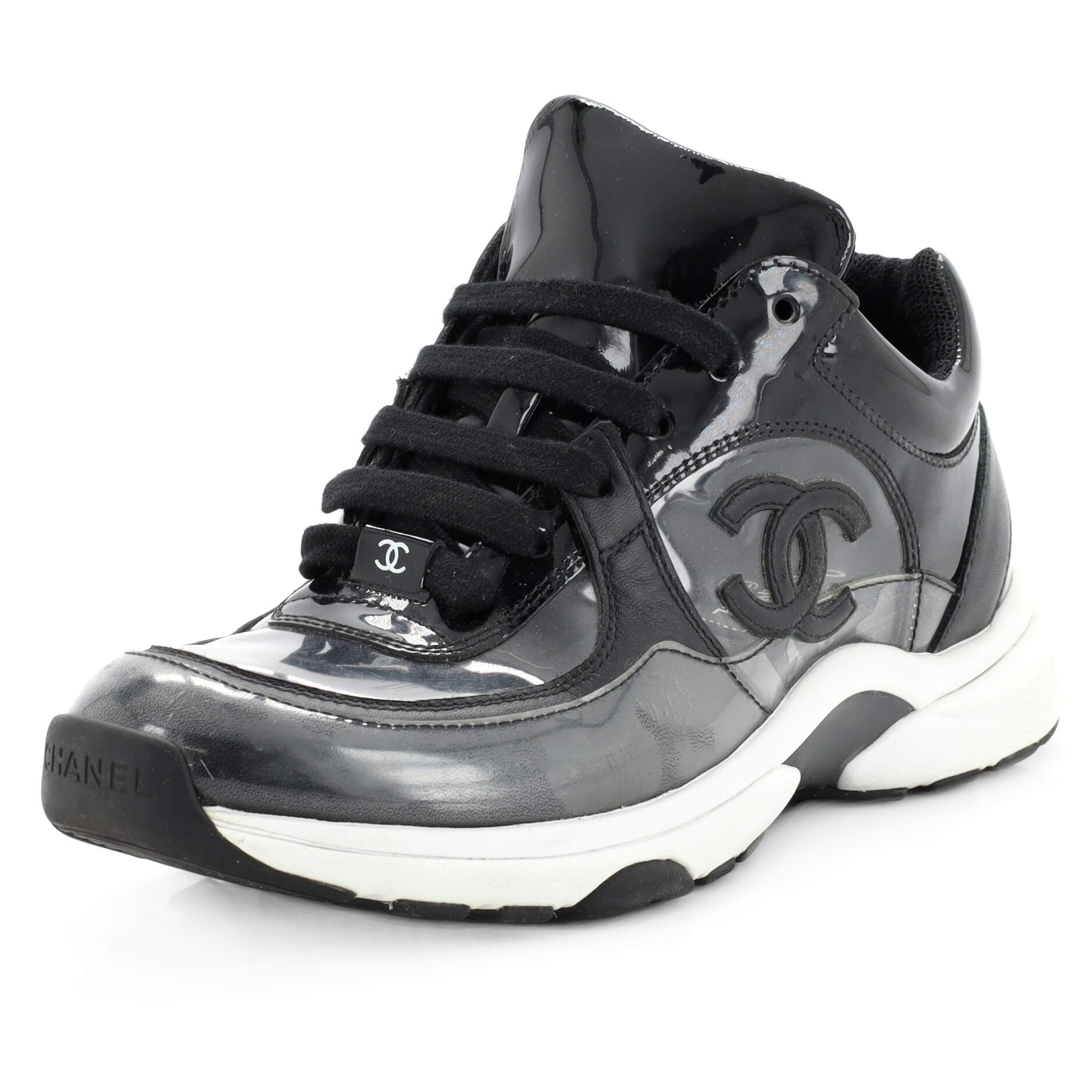 Women's CC Low-Top Sneakers Patent and PVC