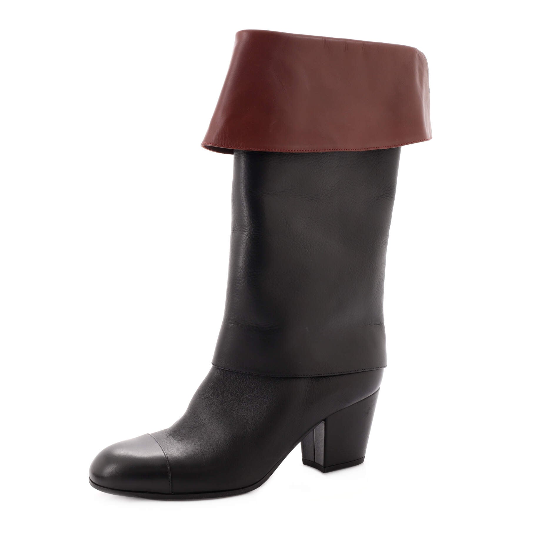 Women's CC Walk The World Mid-Calf Fold Over Boots Leather