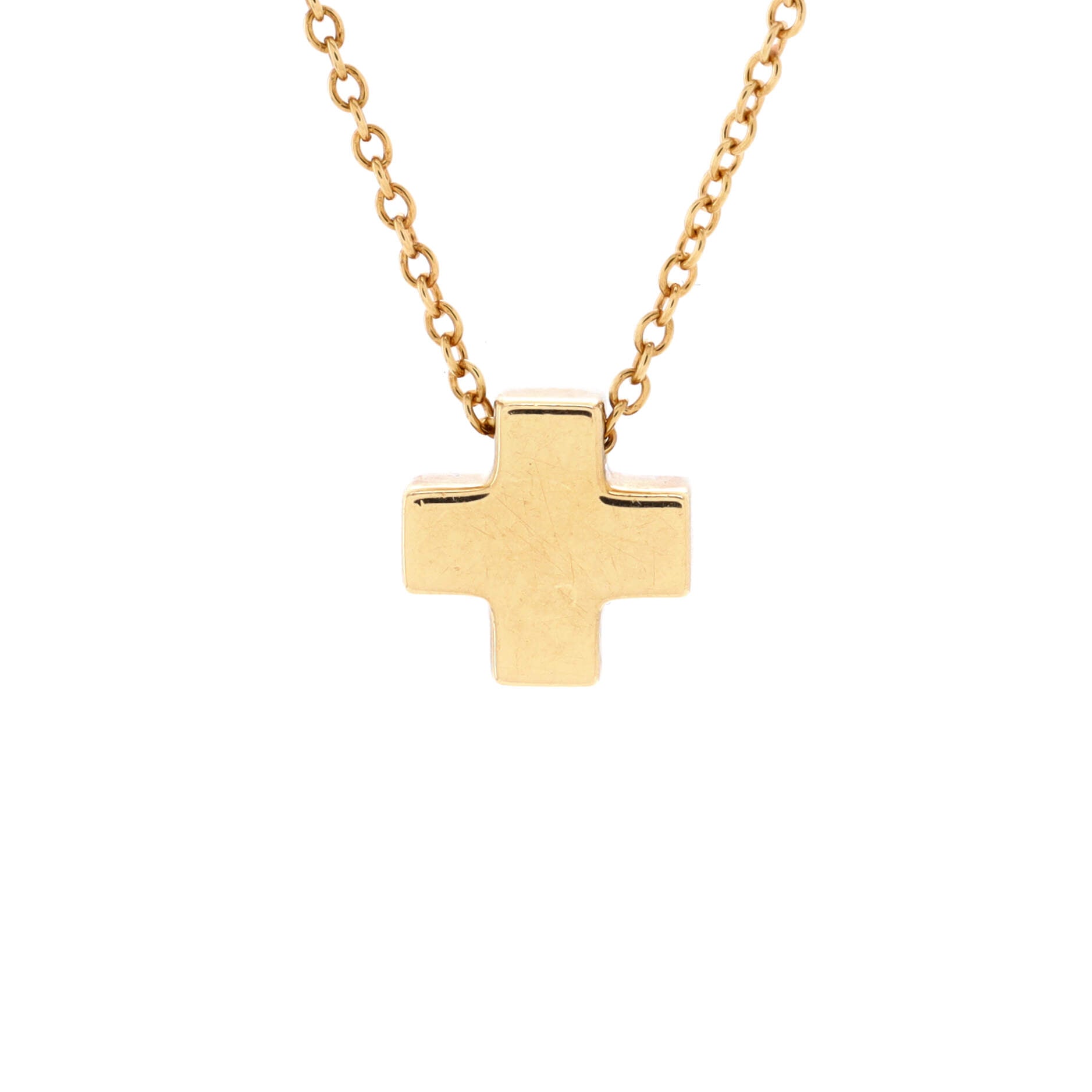 Roman Cross Necklace 18K Yellow Gold