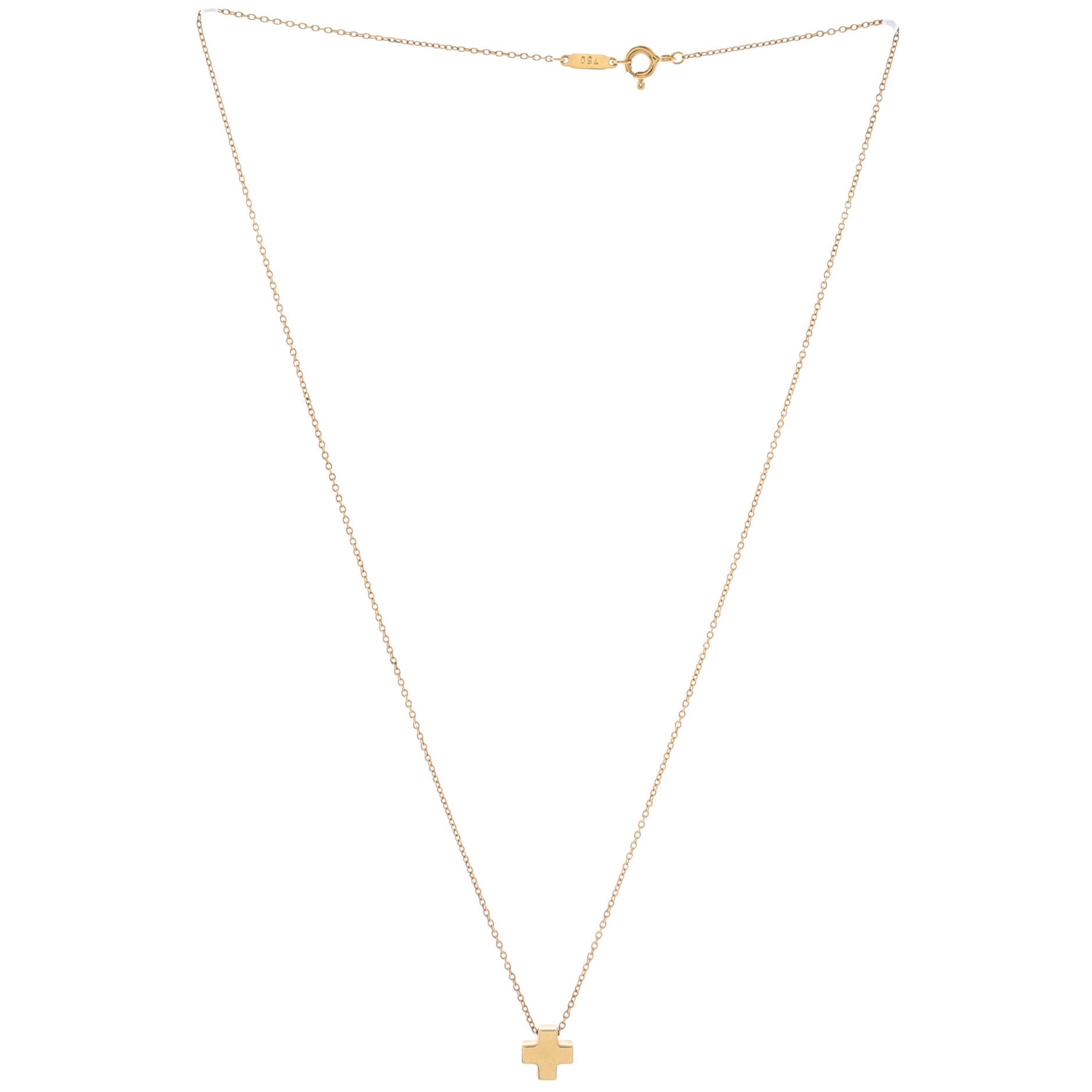 Roman Cross Necklace 18K Yellow Gold