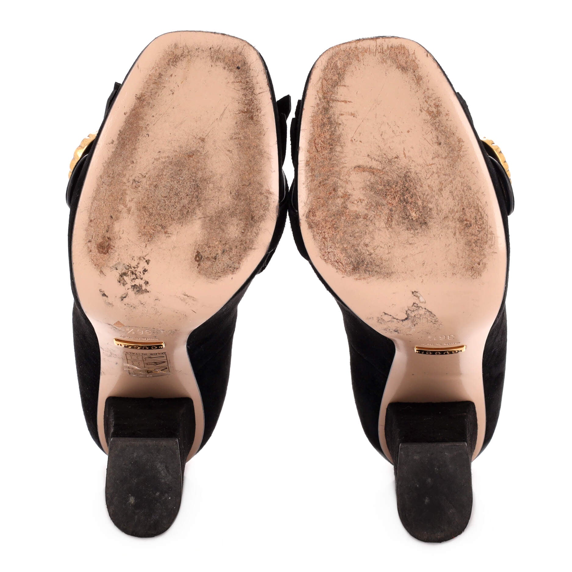 Women's GG Marmont Fringed Pumps Suede