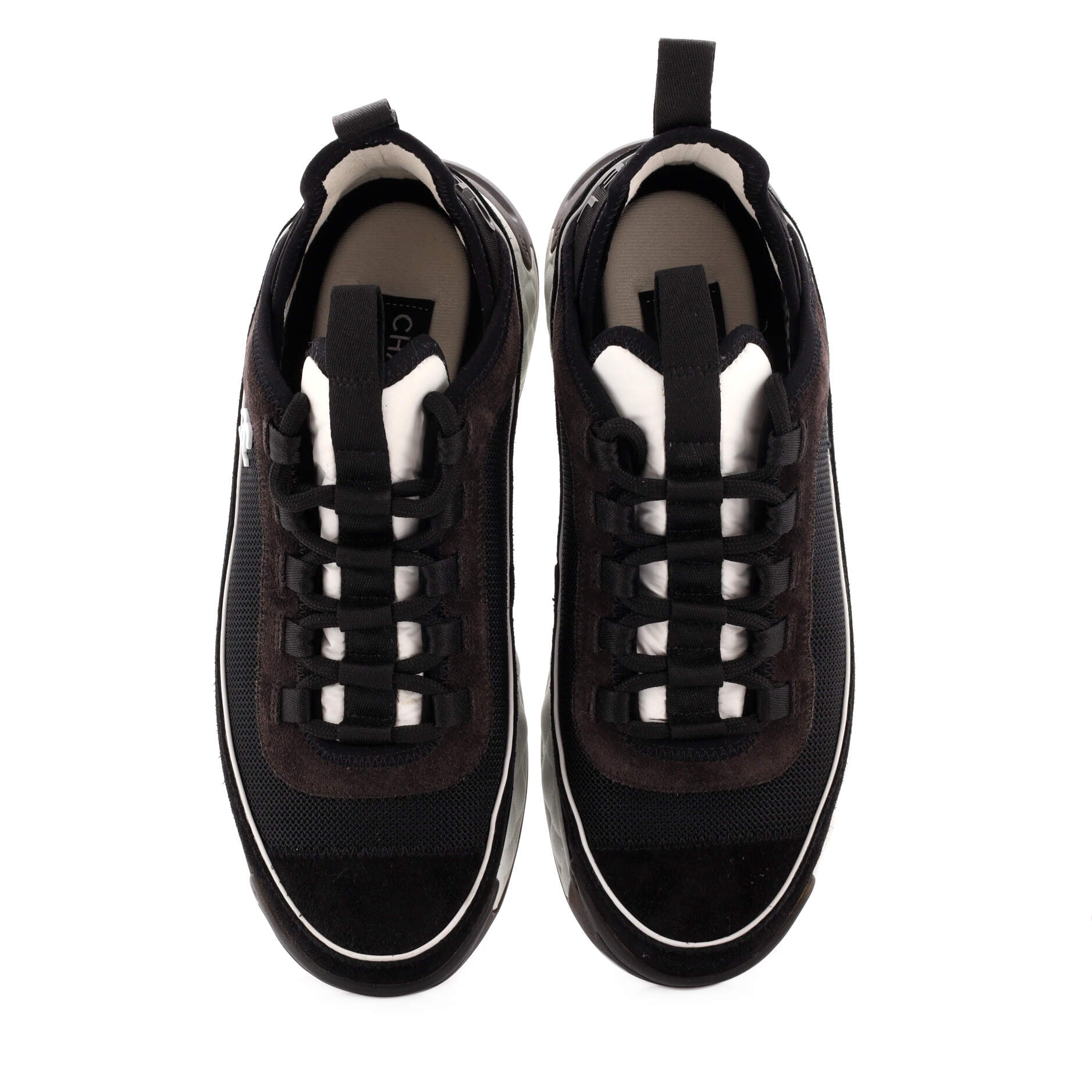 Women's CC Cap Toe Logo Sneakers Suede and Mixed Fibers