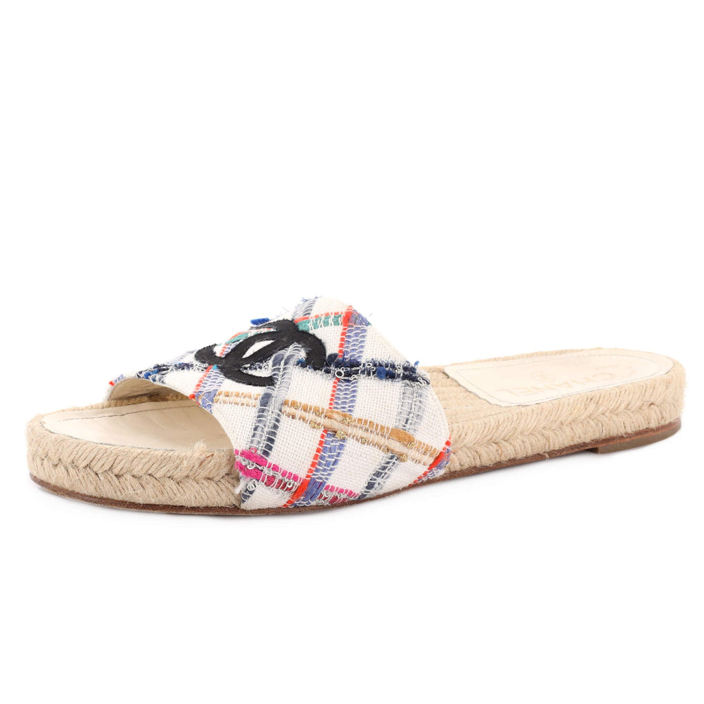 Women's CC Espadrille Slide Sandals Tweed